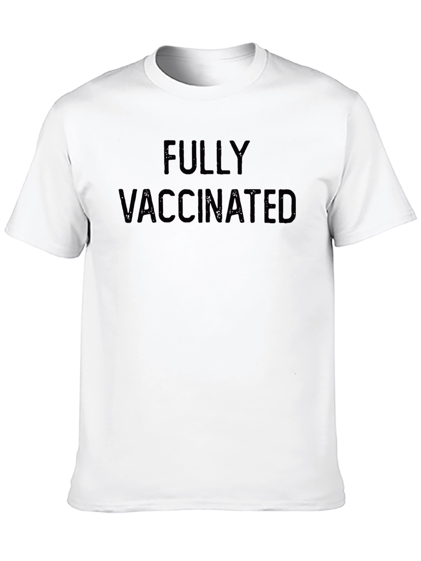 Fully Vaccinated Black Graphic T-Shirt