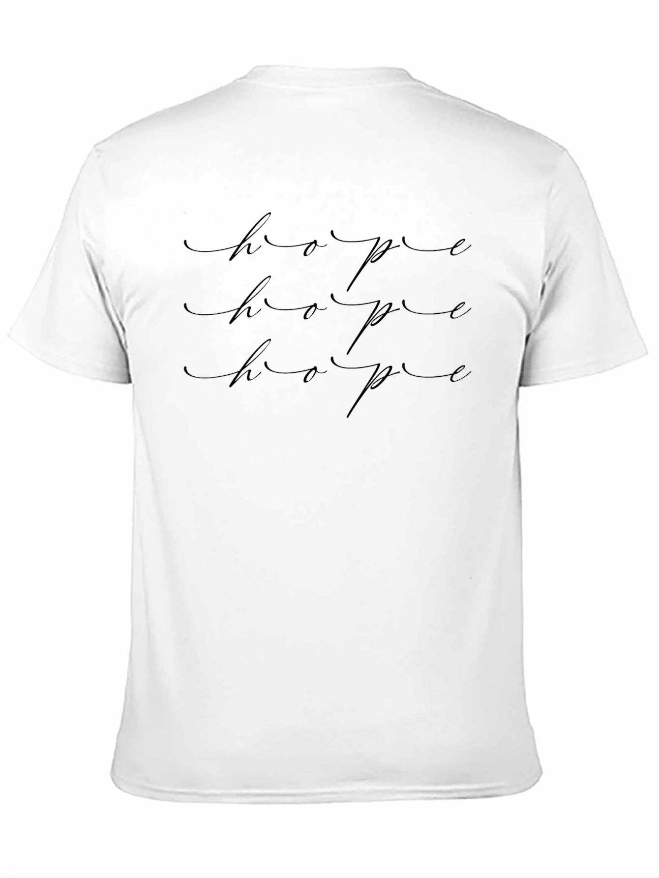Hope Script Print Black T-Shirt