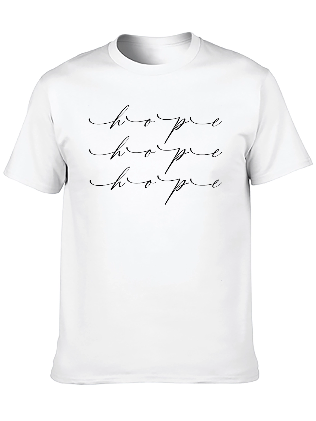 Hope Script Print Black T-Shirt
