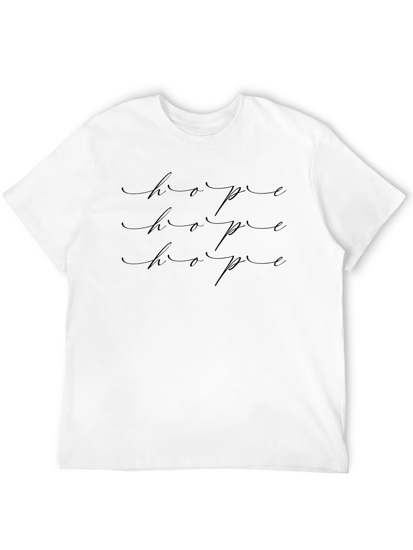 Hope Script Print Black T-Shirt