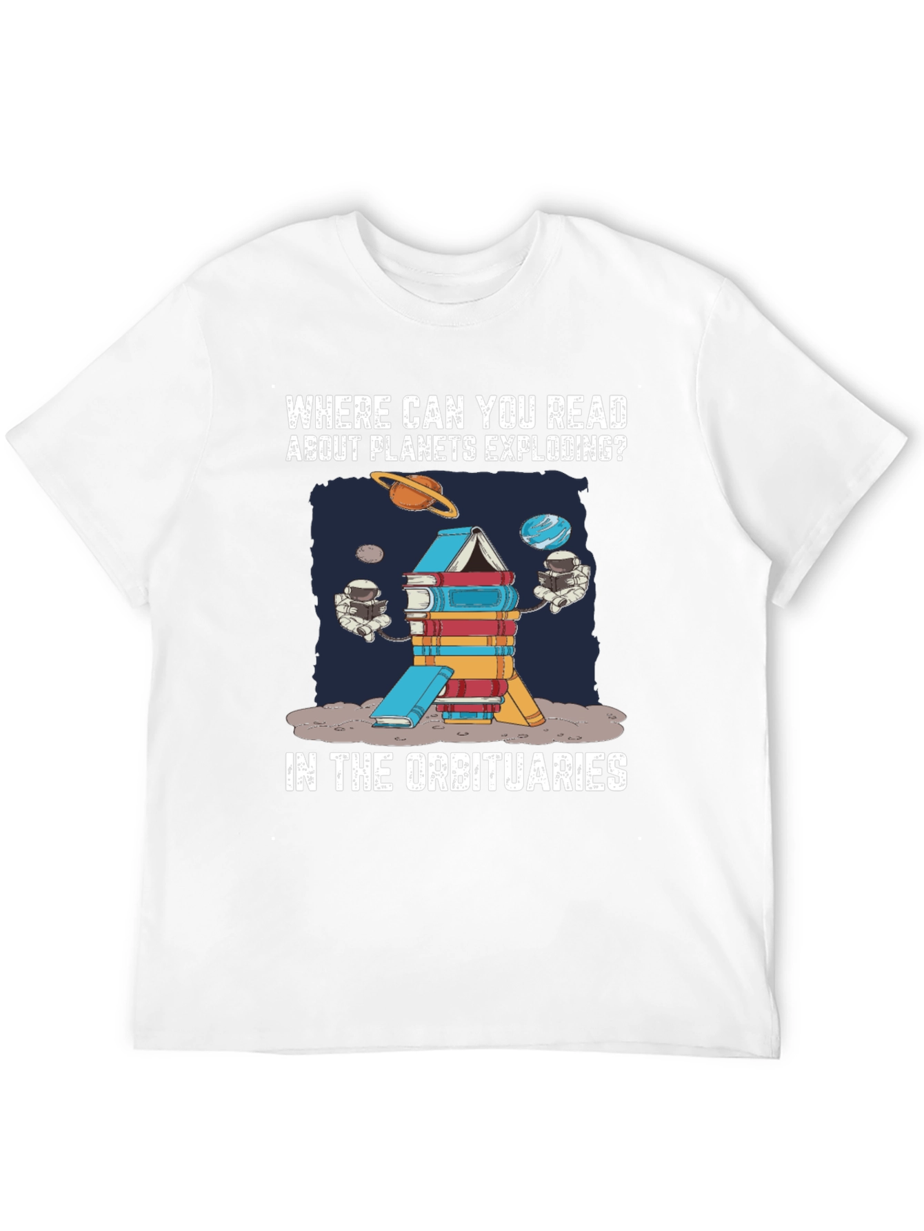 Planets Exploding Book T-Shirt