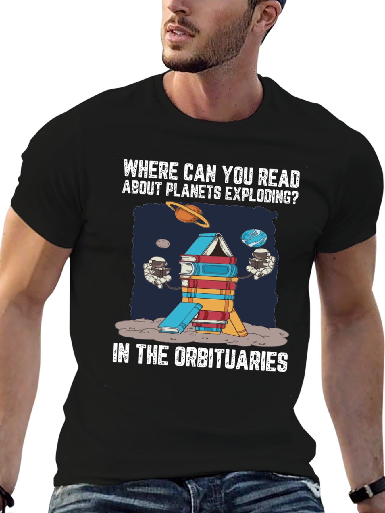 Planets Exploding Book T-Shirt