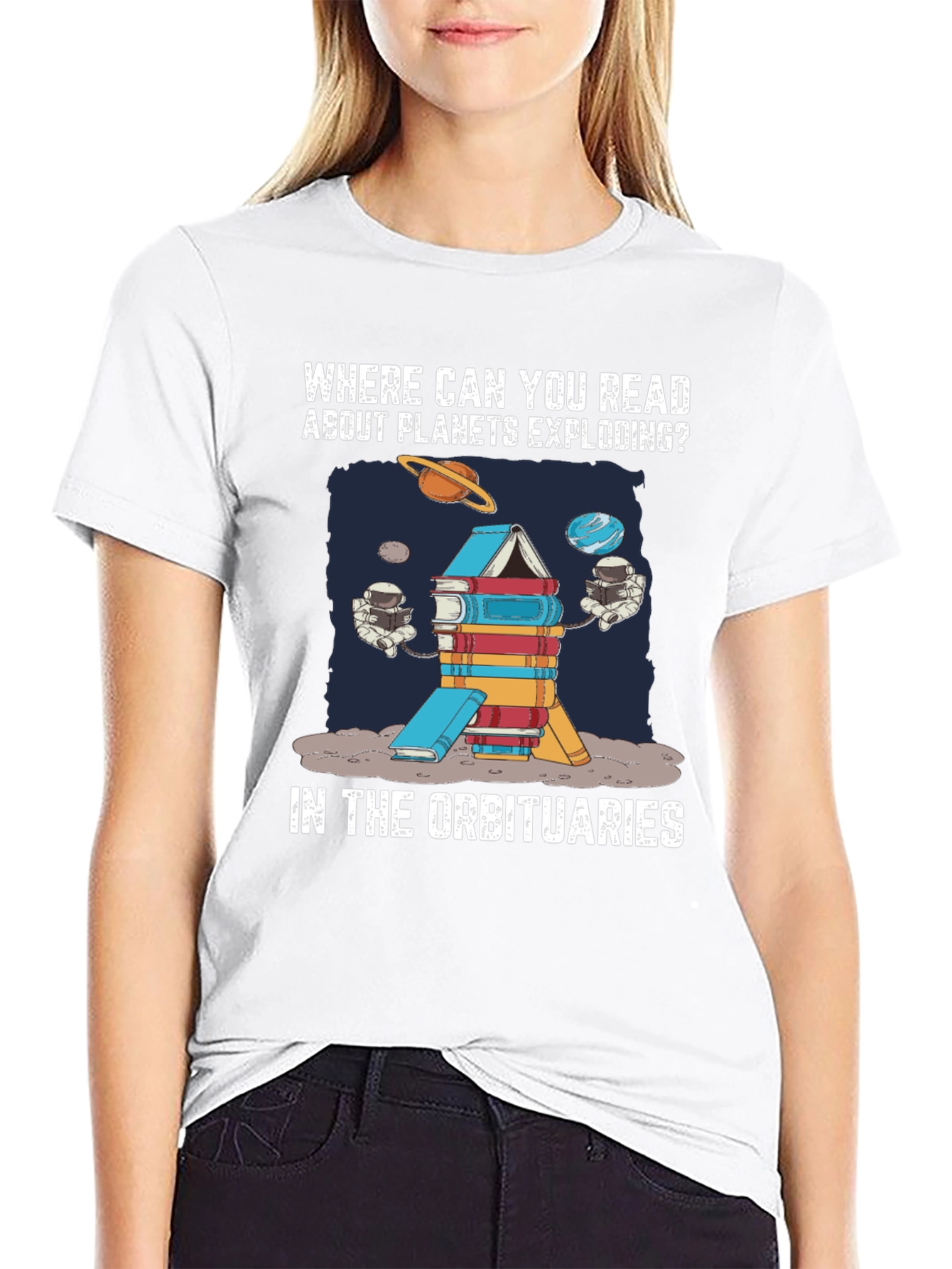 Planets Exploding Book T-Shirt