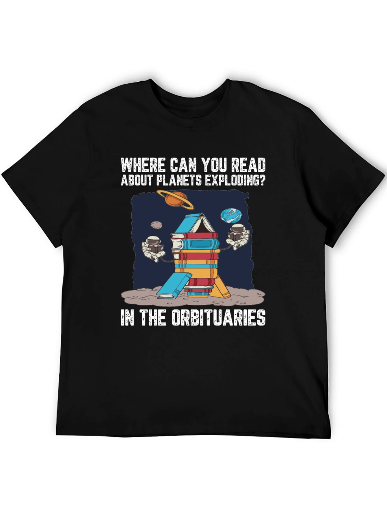Planets Exploding Book T-Shirt