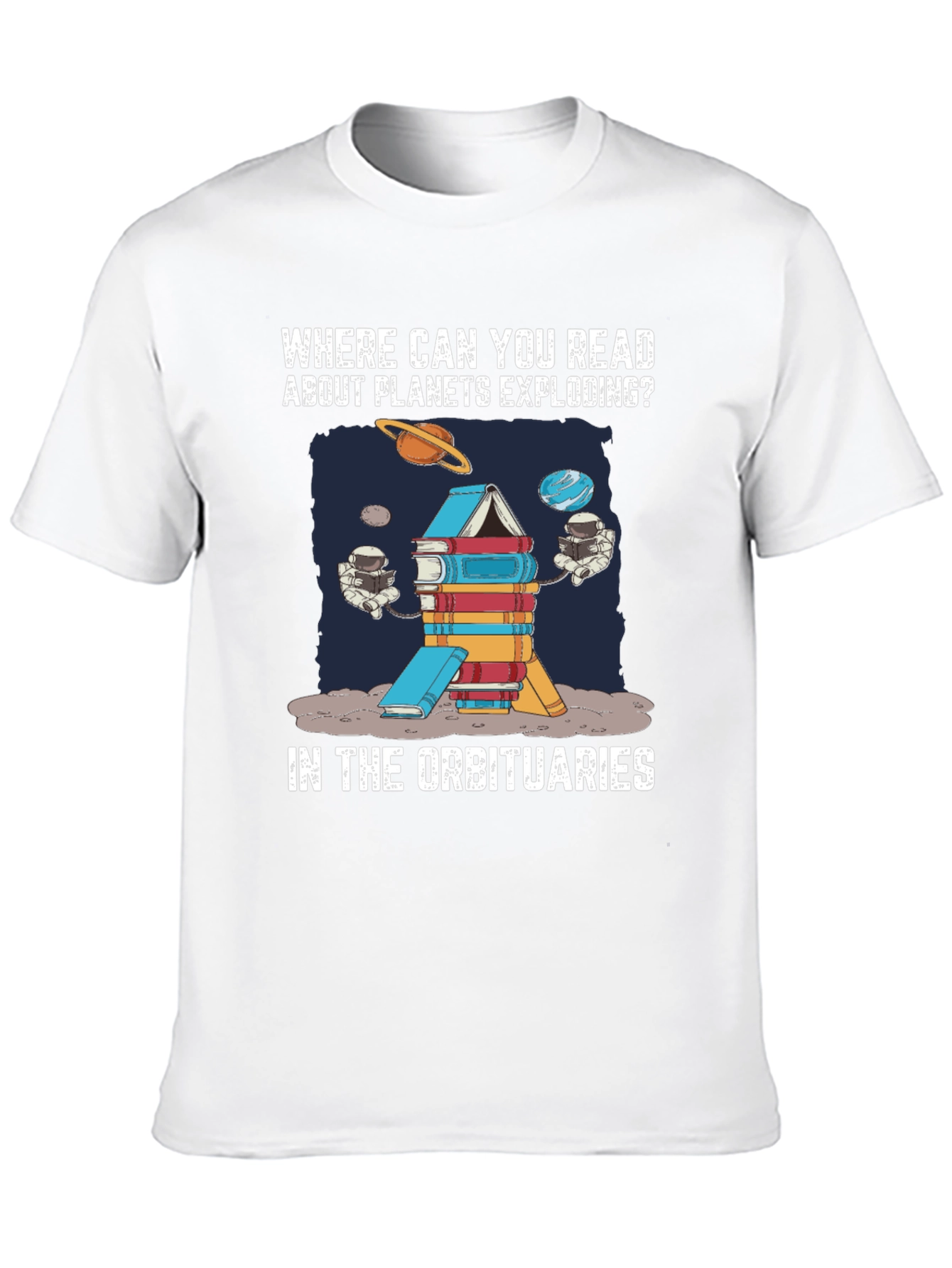 Planets Exploding Book T-Shirt