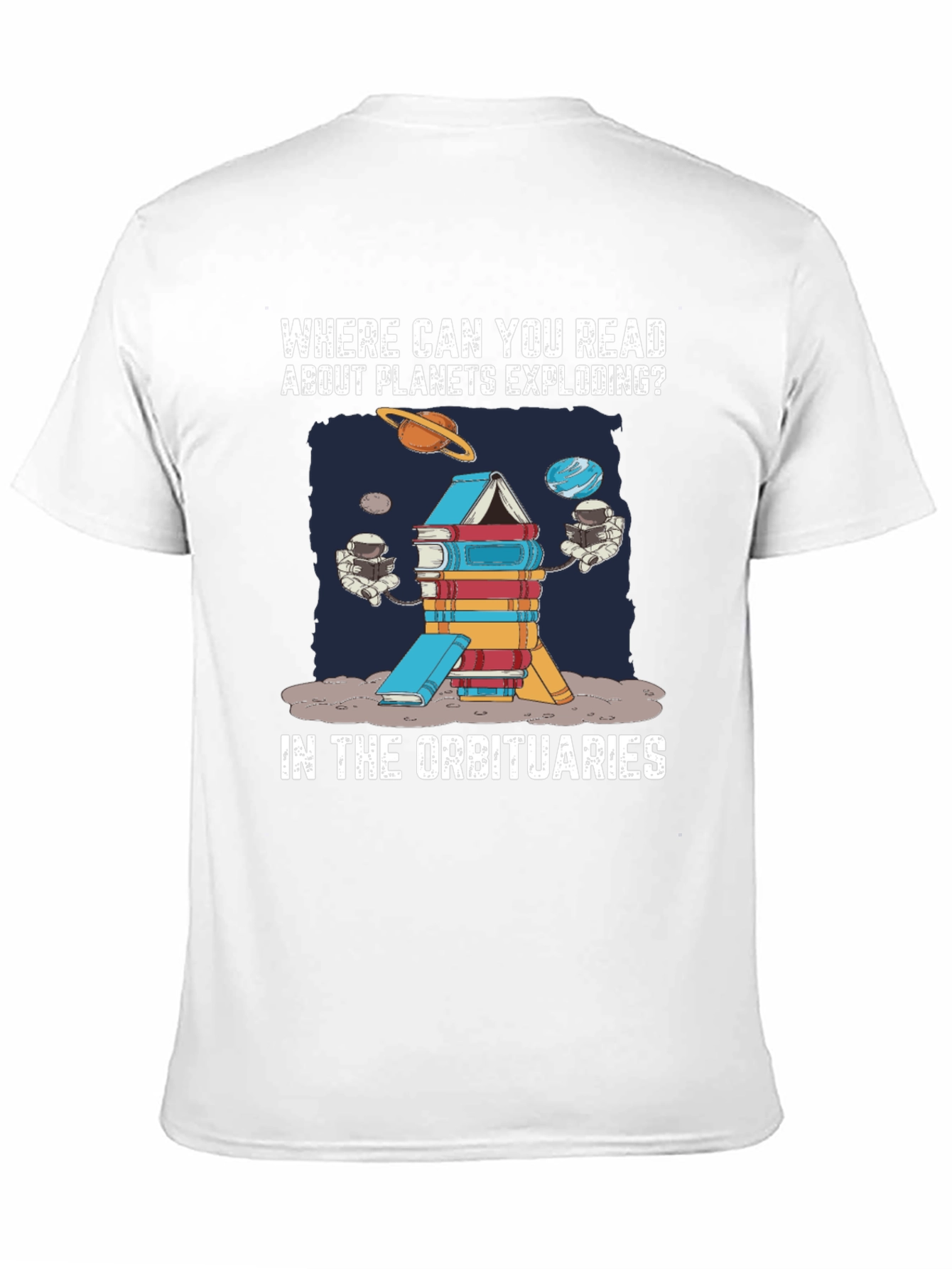 Planets Exploding Book T-Shirt