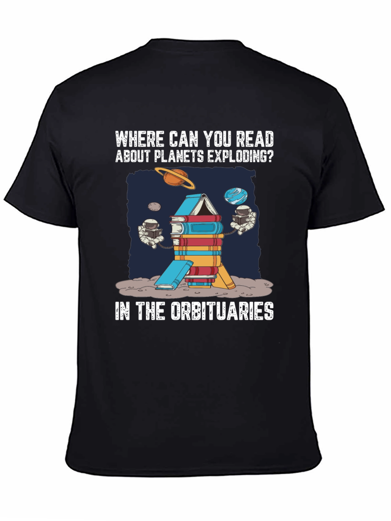 Planets Exploding Book T-Shirt