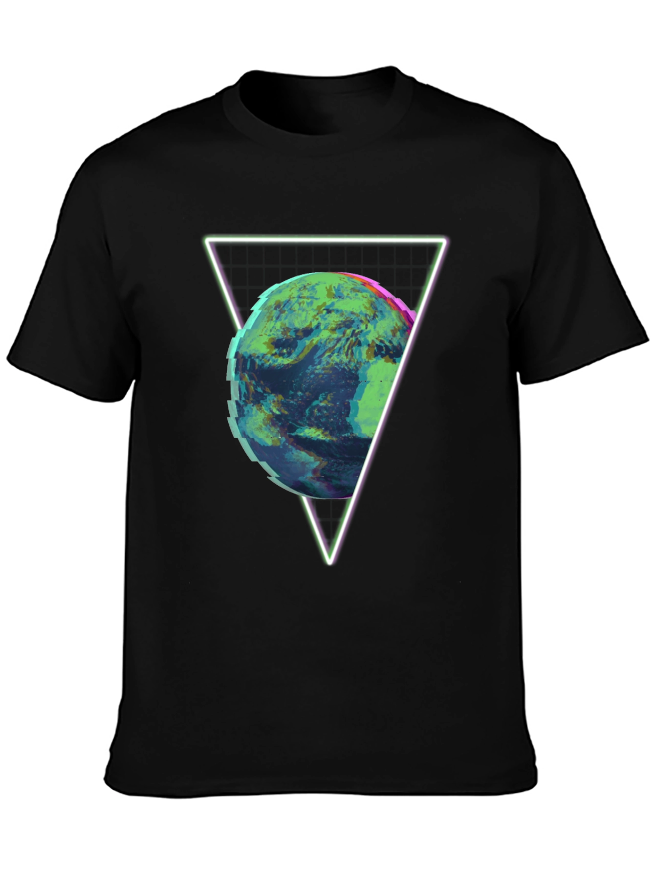 Geometric Planet Graphic T-Shirt - Modern Aesthetic