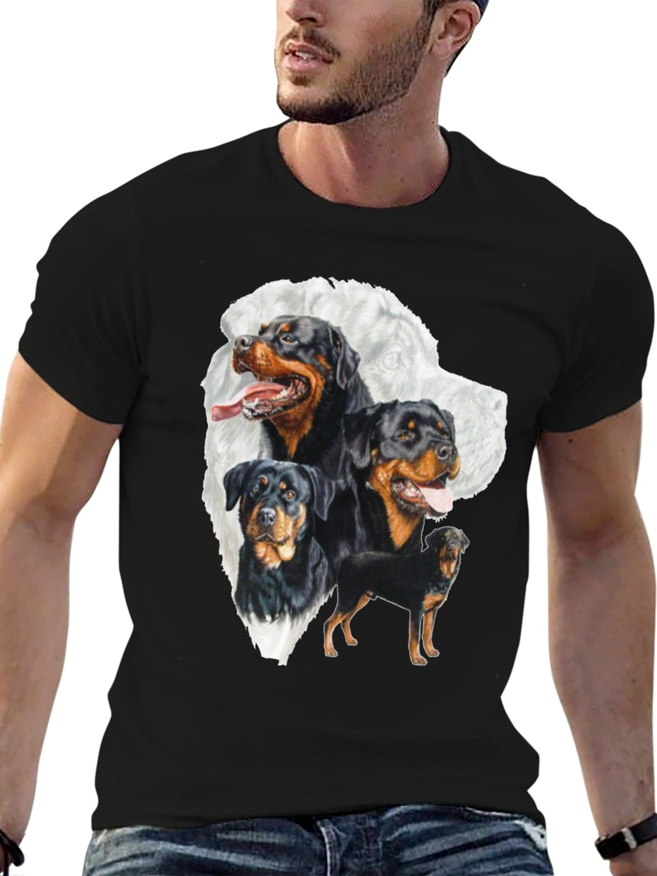 Rottweiler Dog Breed T-Shirt Graphic Tee