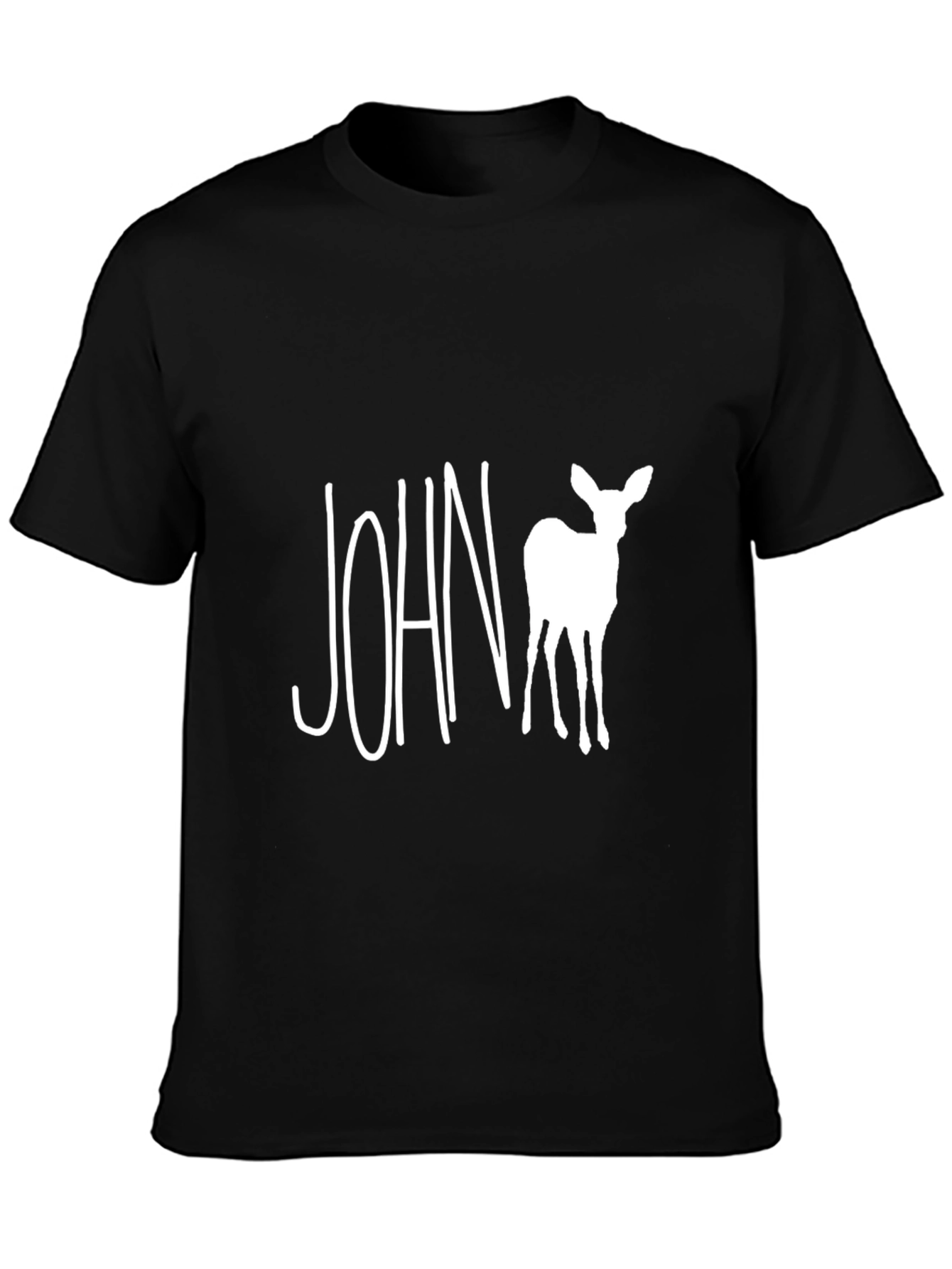 John Deer T-Shirt - Black Cotton Tee