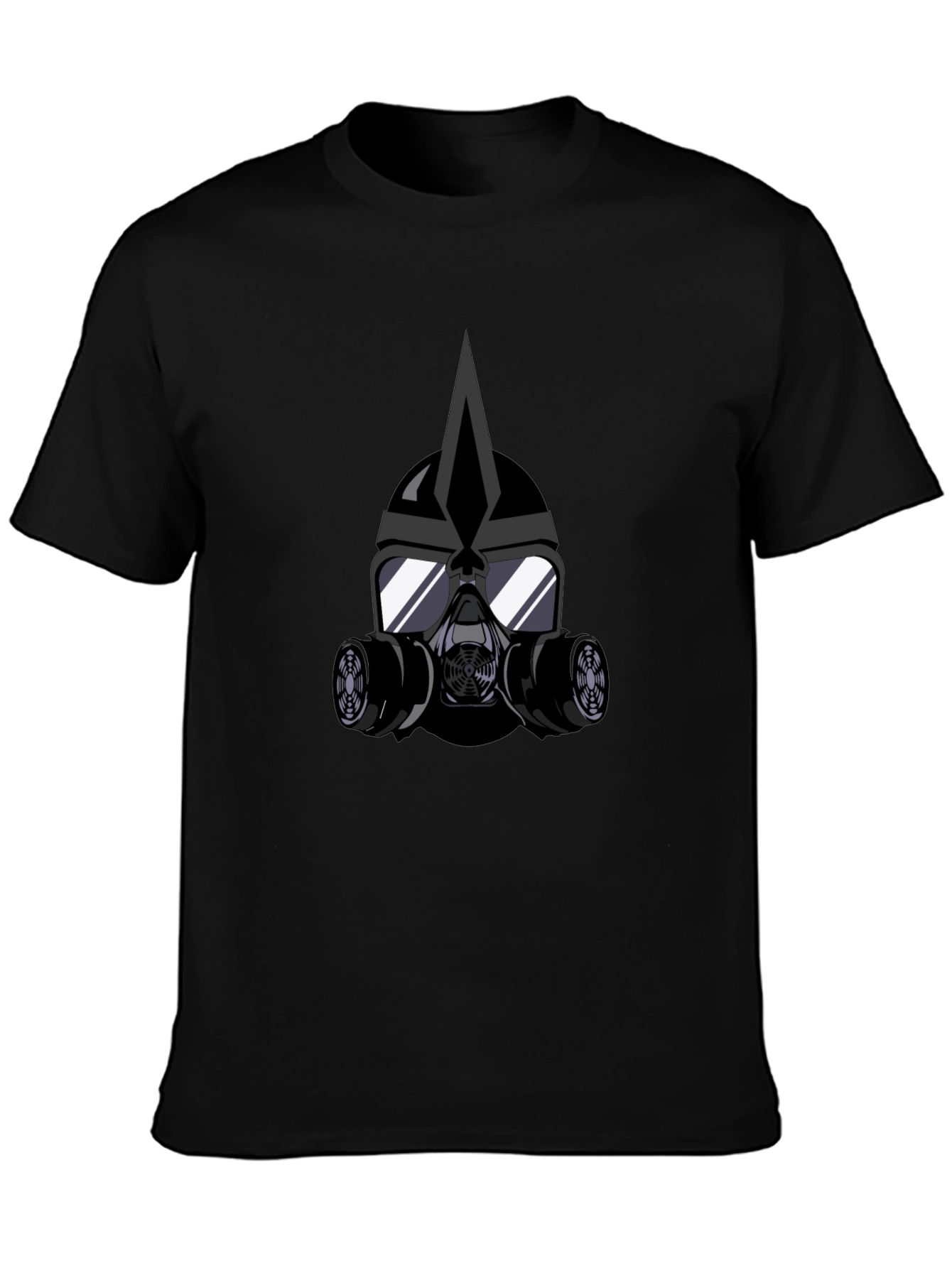 Cool Graphic Tee - Gas Mask Helmet Black T-Shirt
