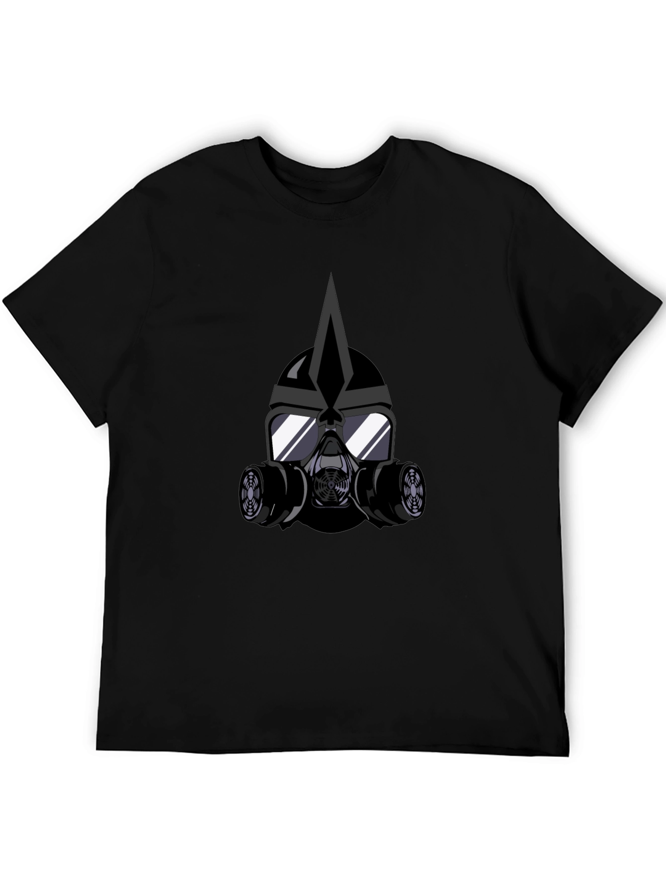 Cool Graphic Tee - Gas Mask Helmet Black T-Shirt