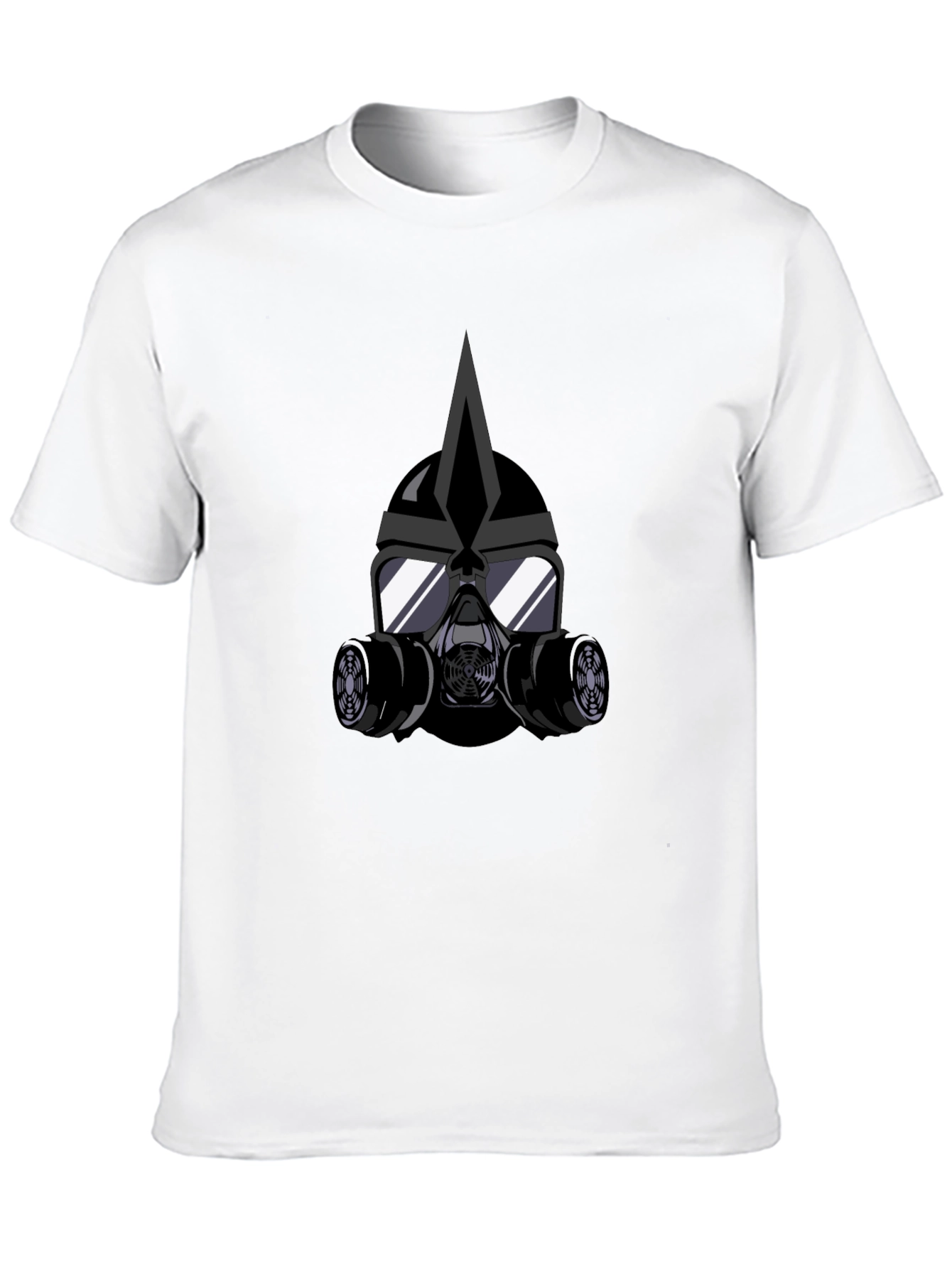 Cool Graphic Tee - Gas Mask Helmet Black T-Shirt