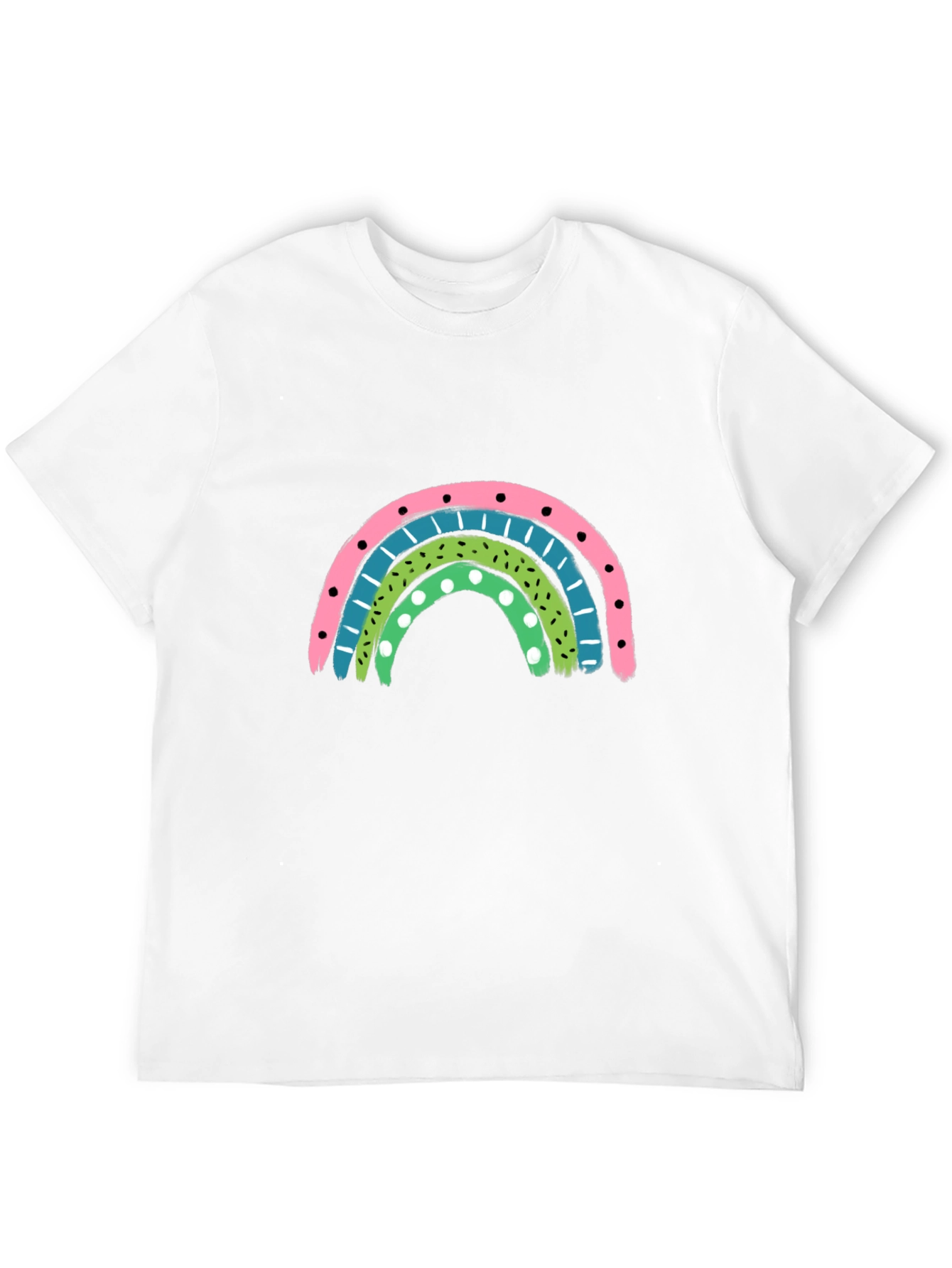 Retro Rainbow Graphic Tee - Stylish Comfort