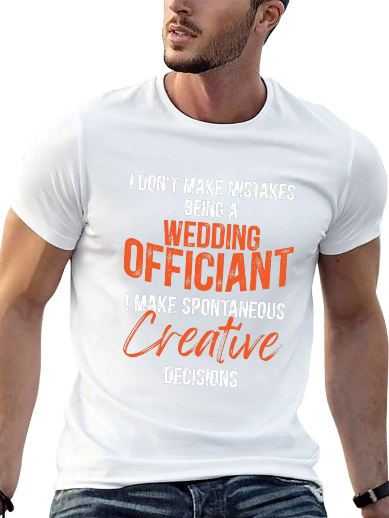Wedding Officiant T-Shirt - Spontaneous Creative Decisions Tee