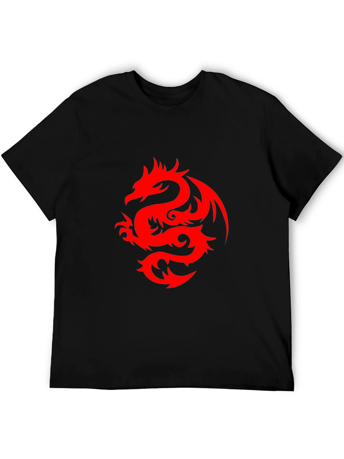 Red Dragon Graphic Black T-Shirt