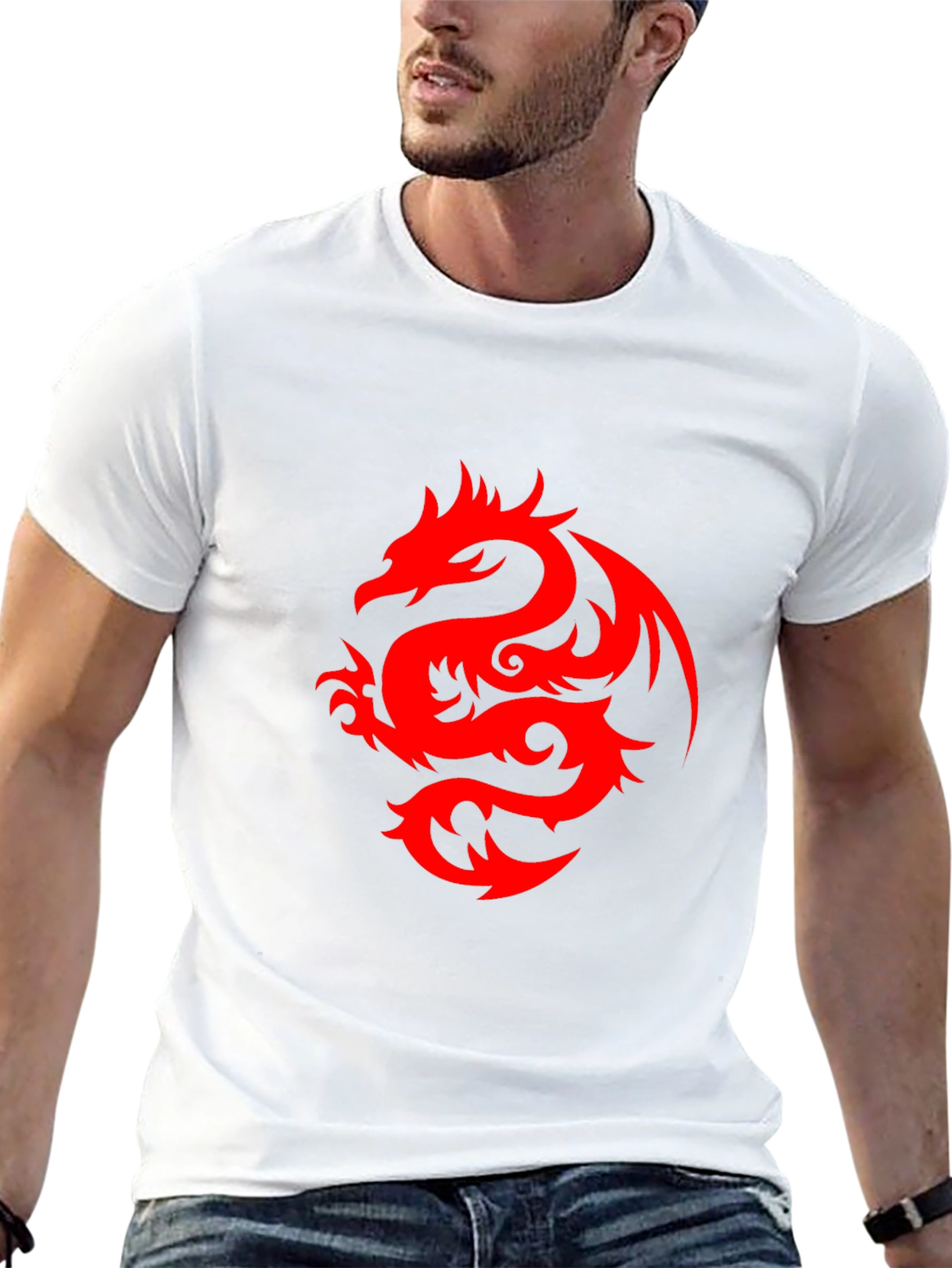 Red Dragon Graphic Black T-Shirt