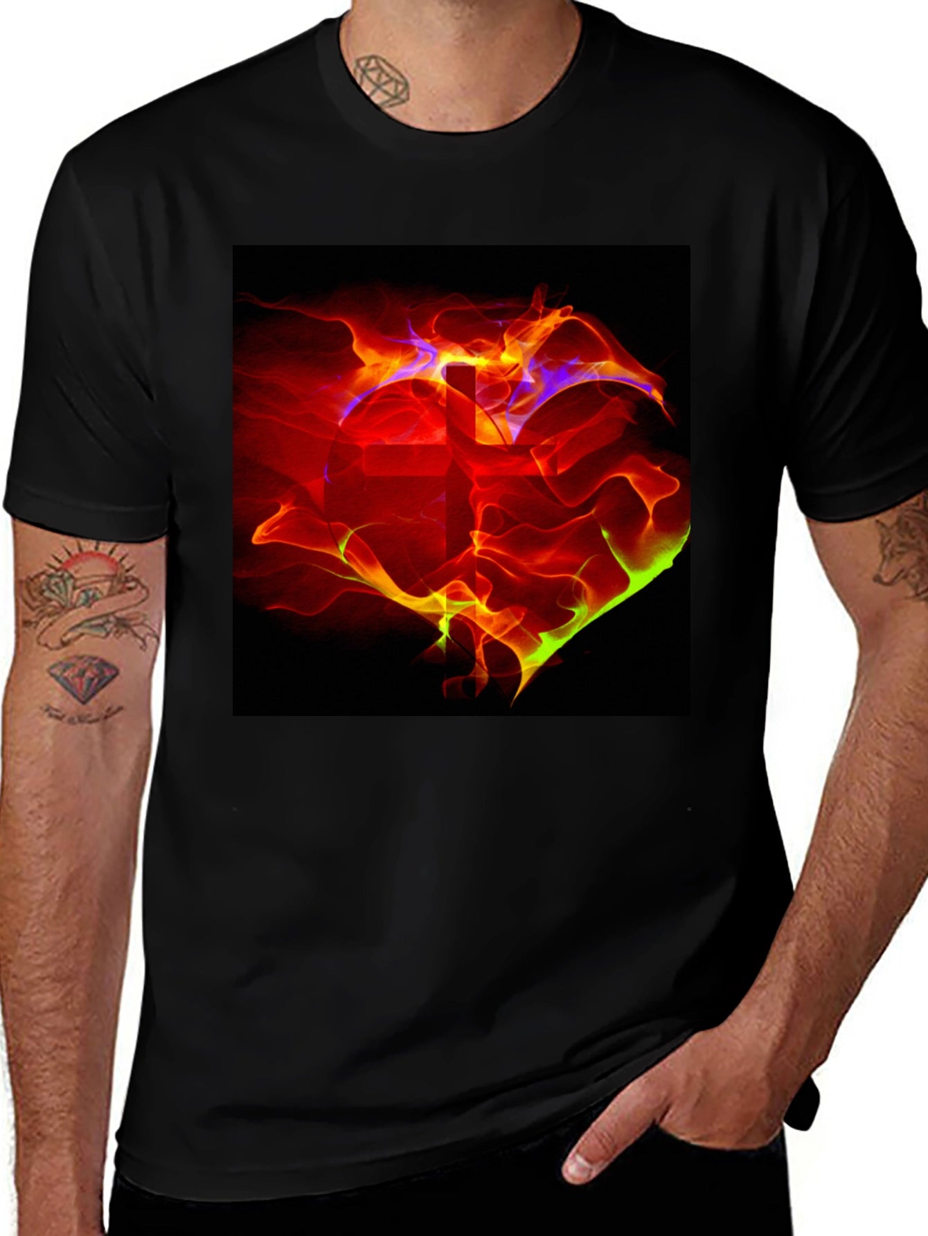 Fiery Cross Graphic Tee - Bold Christian Apparel