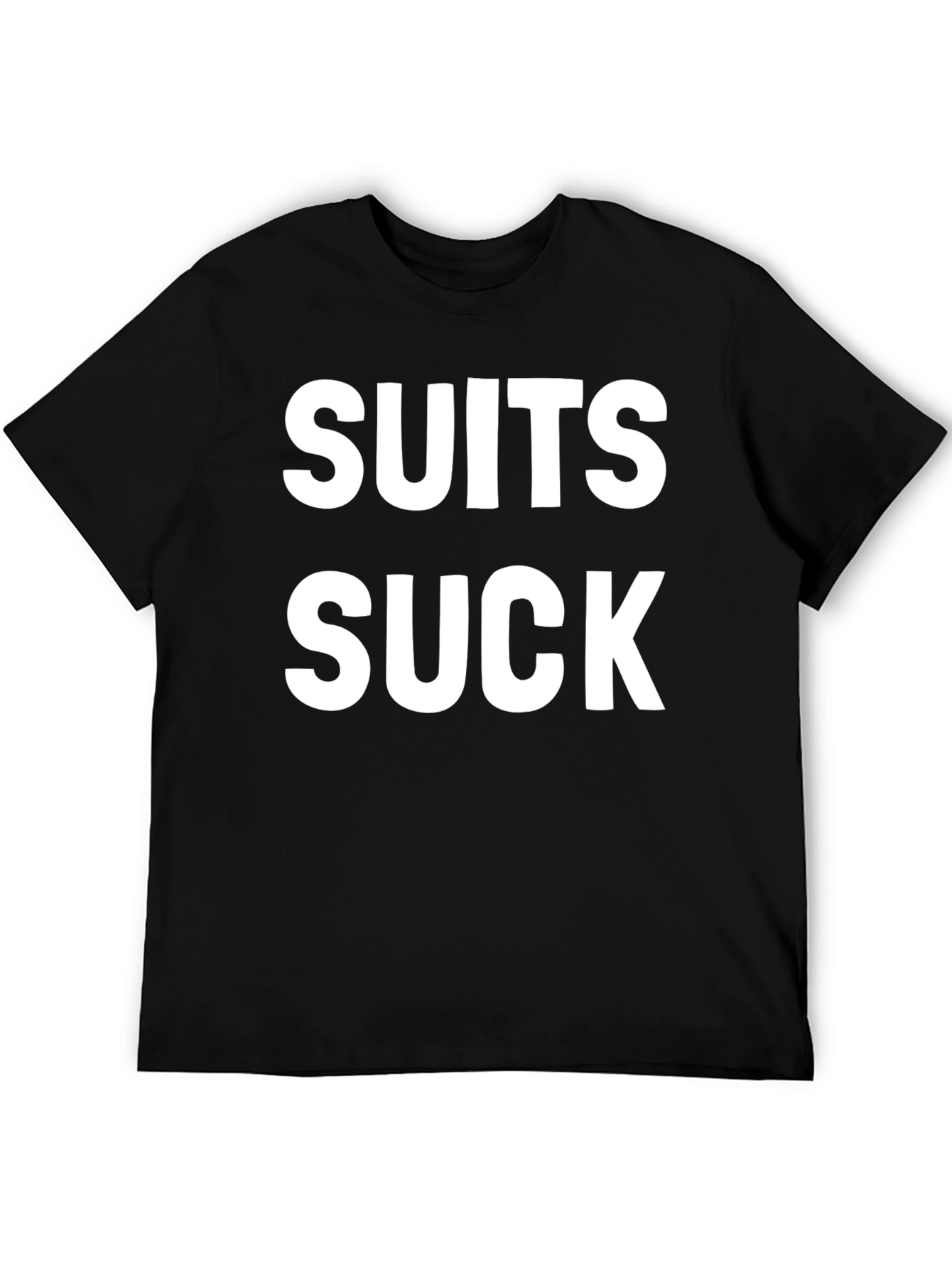 Suits Suck Graphic Tee - Bold Statement Shirt