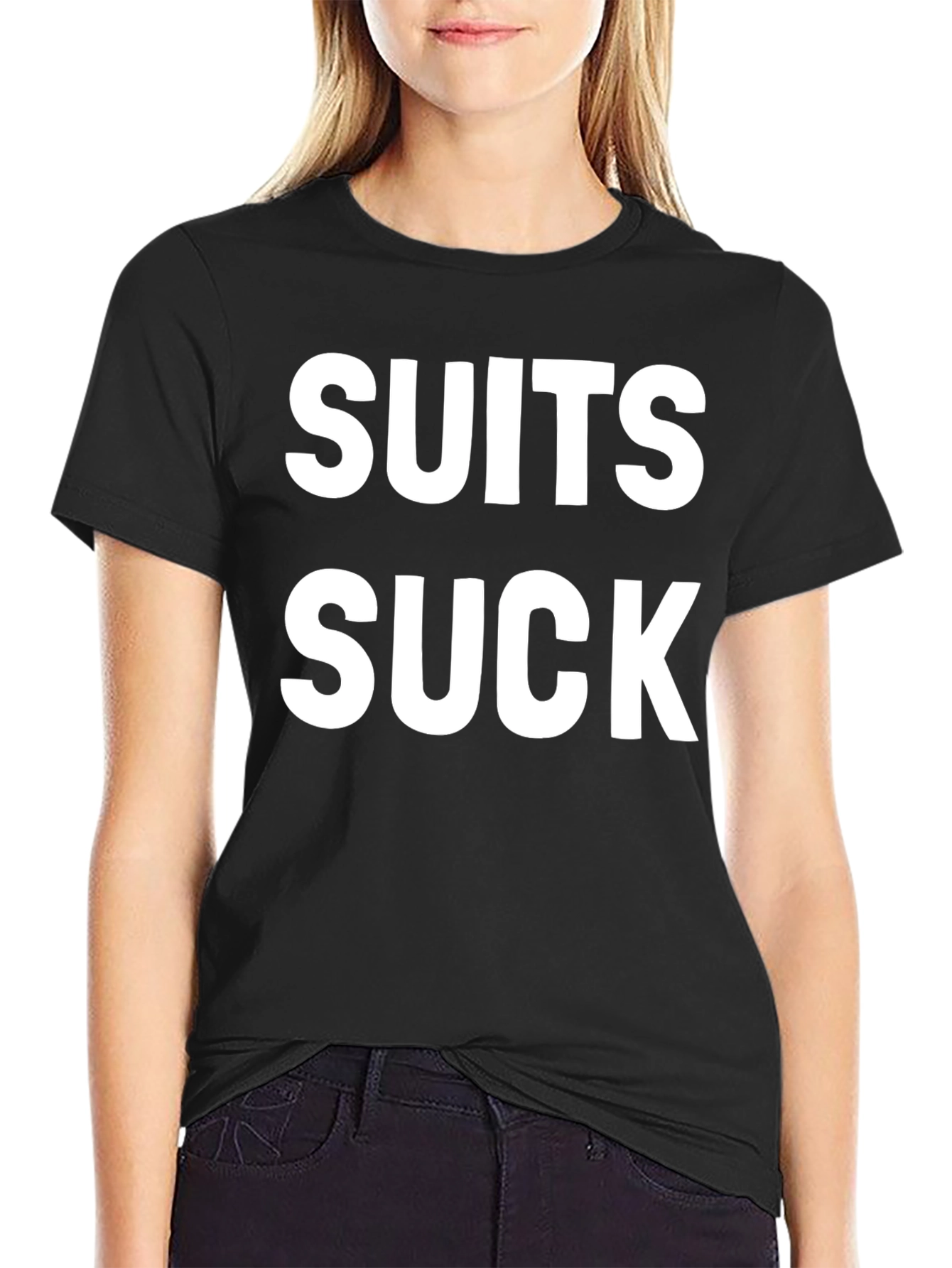 Suits Suck Graphic Tee - Bold Statement Shirt