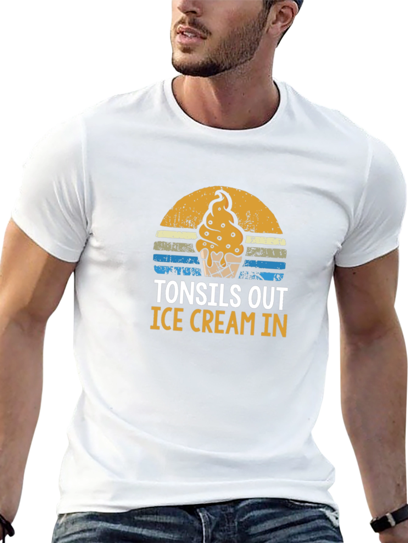 Tonsils Out Ice Cream In Graphic Tee