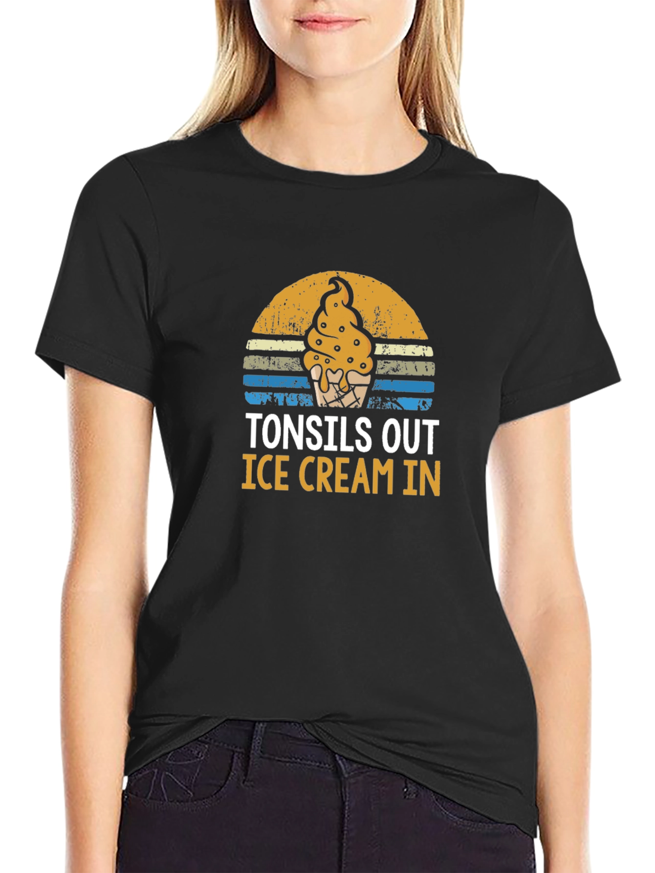 Tonsils Out Ice Cream In Graphic Tee