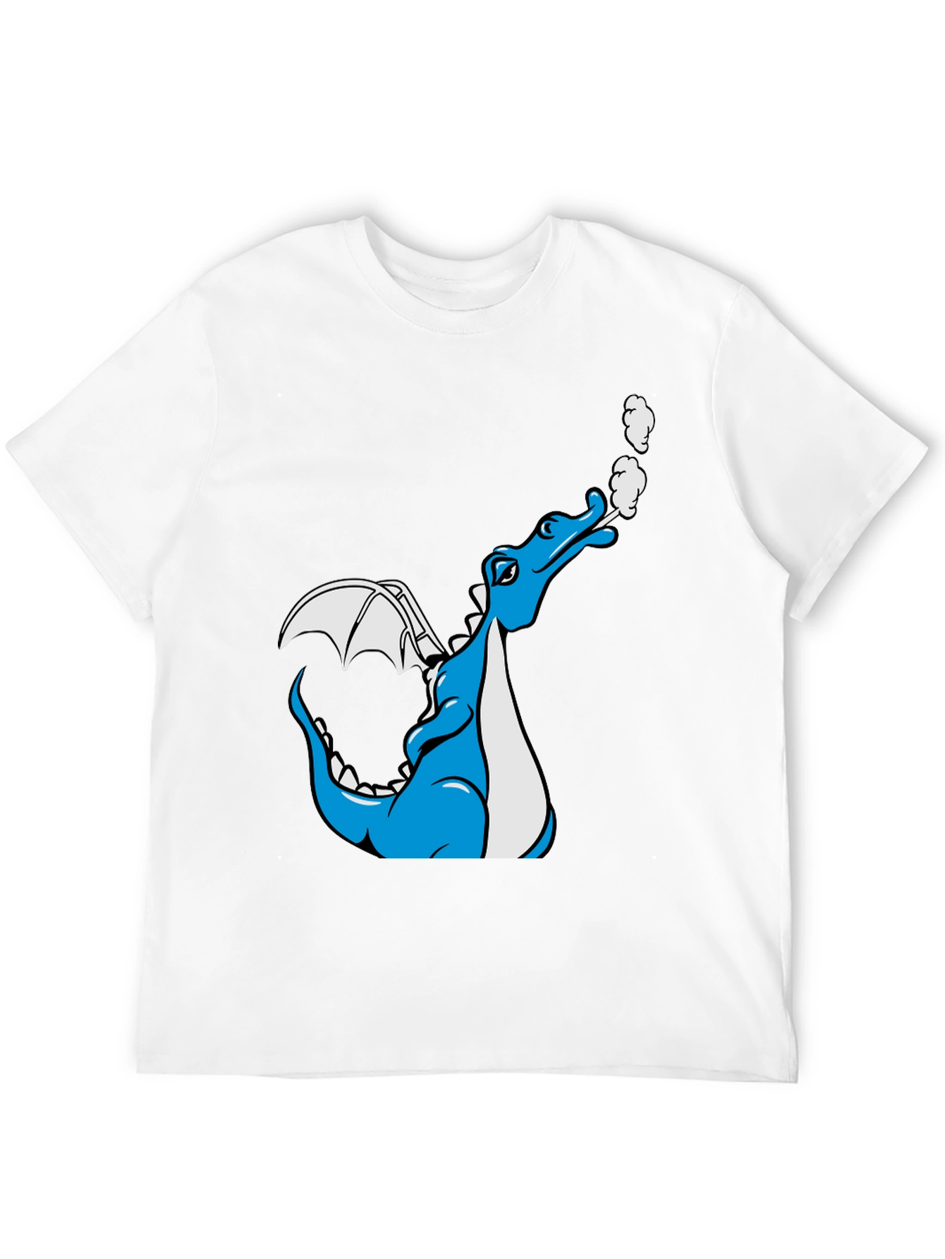 Dragon Graphic Tee - Cool Cartoon Design Black T-Shirt