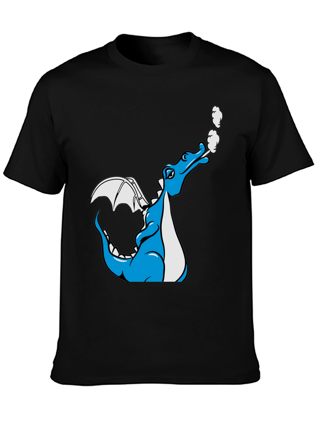 Dragon Graphic Tee - Cool Cartoon Design Black T-Shirt