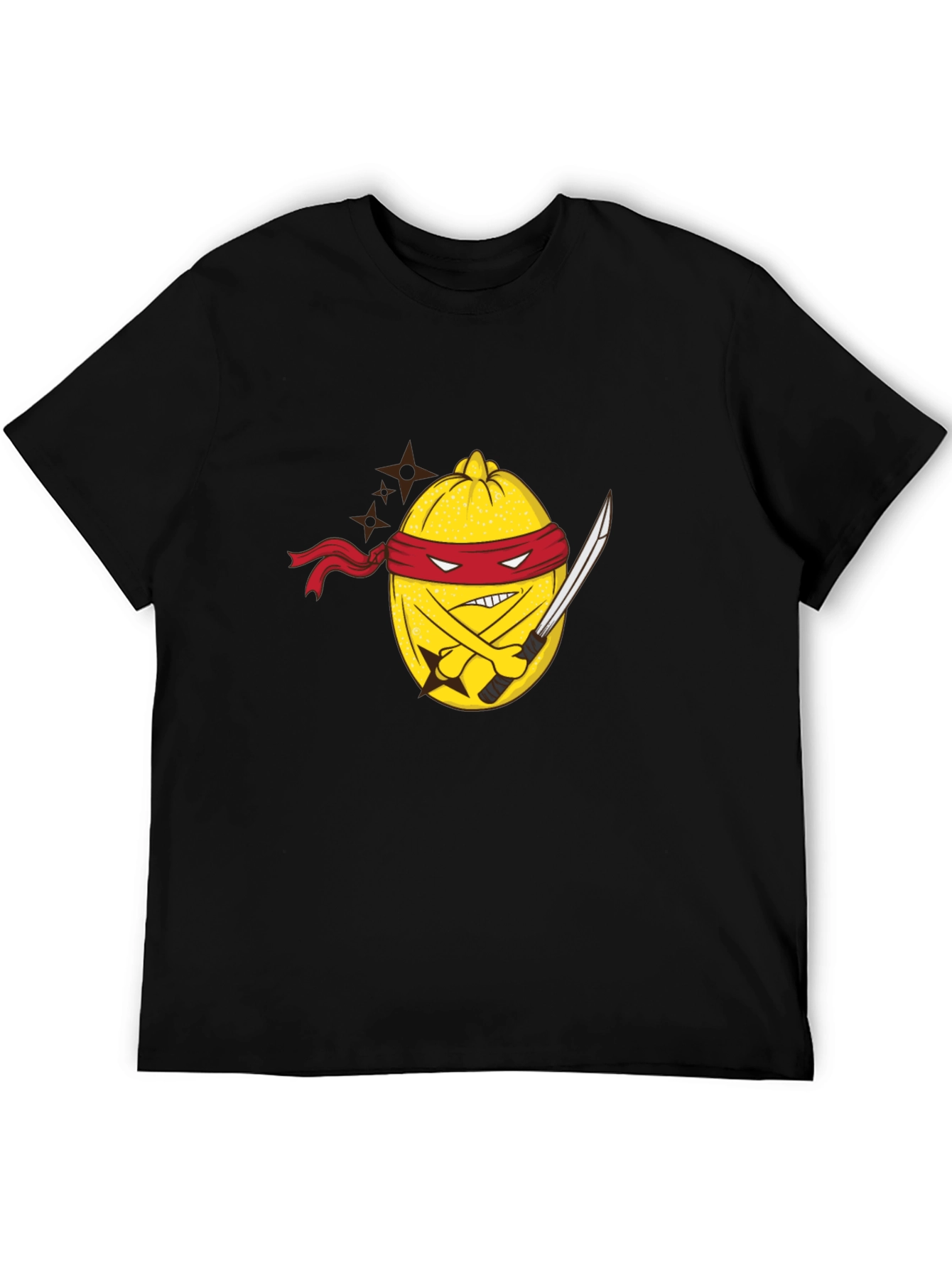 Ninja Lemon Graphic Tee - Black Cotton Blend