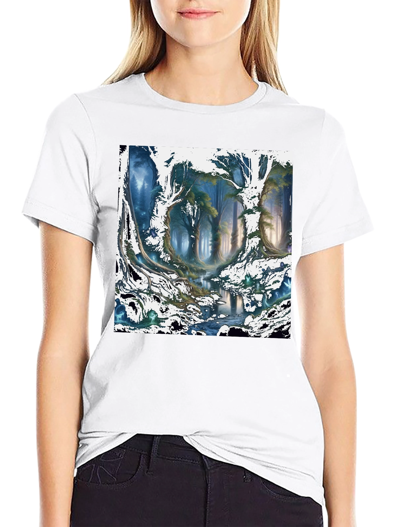 Enchanted Forest Graphic Tee - Nature Inspired Design
