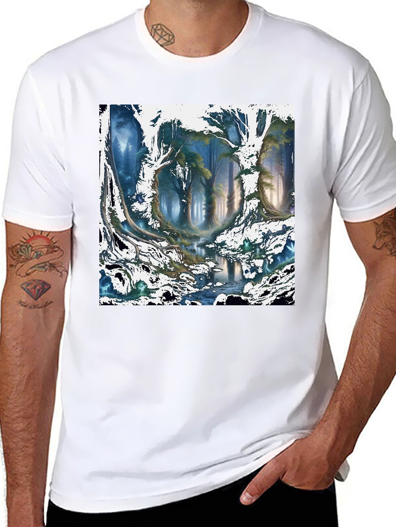 Enchanted Forest Graphic Tee - Nature Inspired Design