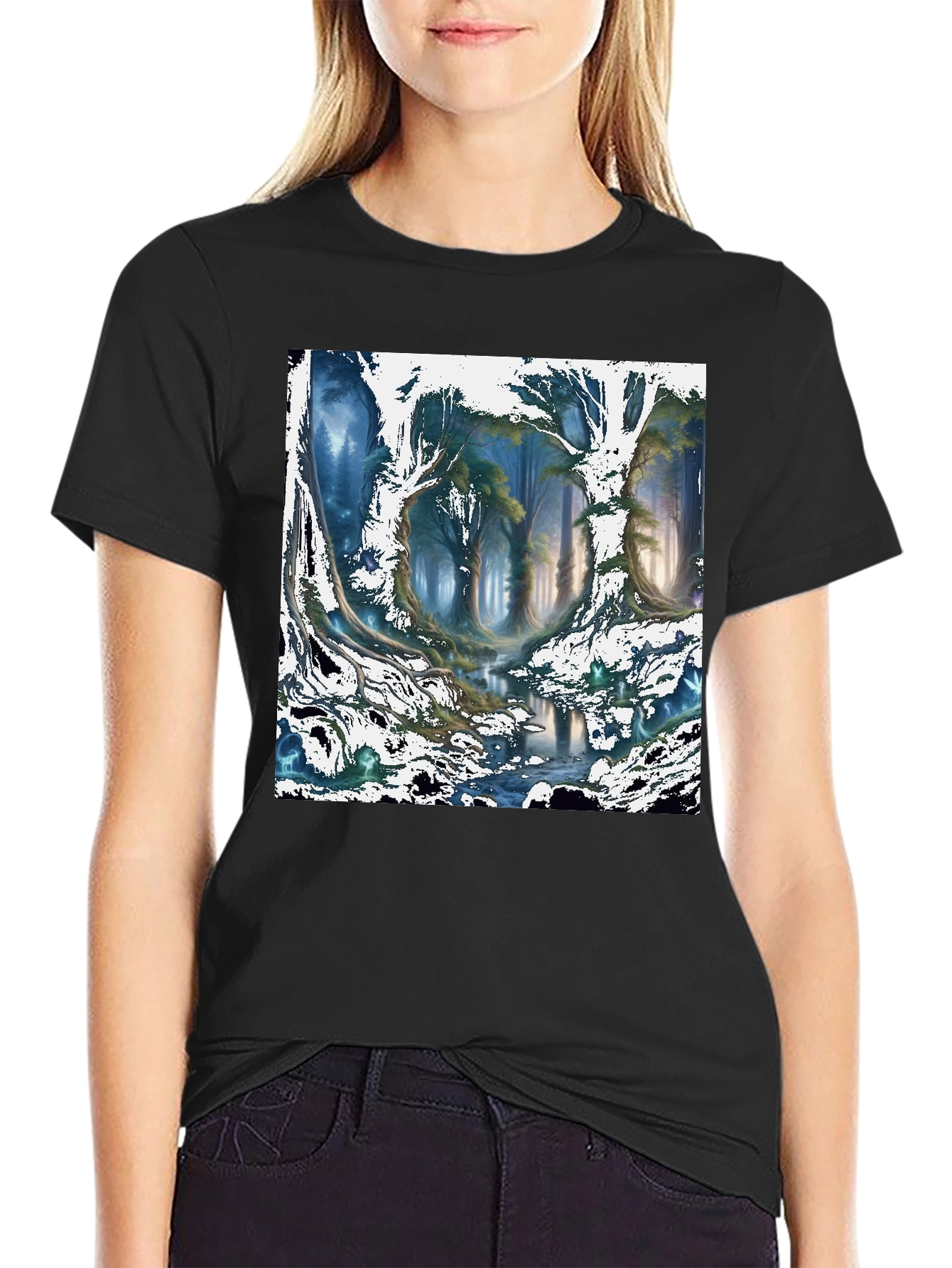 Enchanted Forest Graphic Tee - Nature Inspired Design