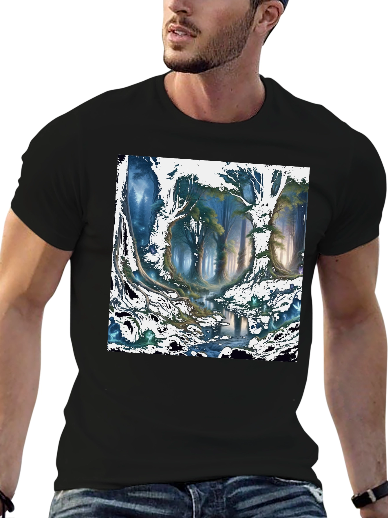 Enchanted Forest Graphic Tee - Nature Inspired Design
