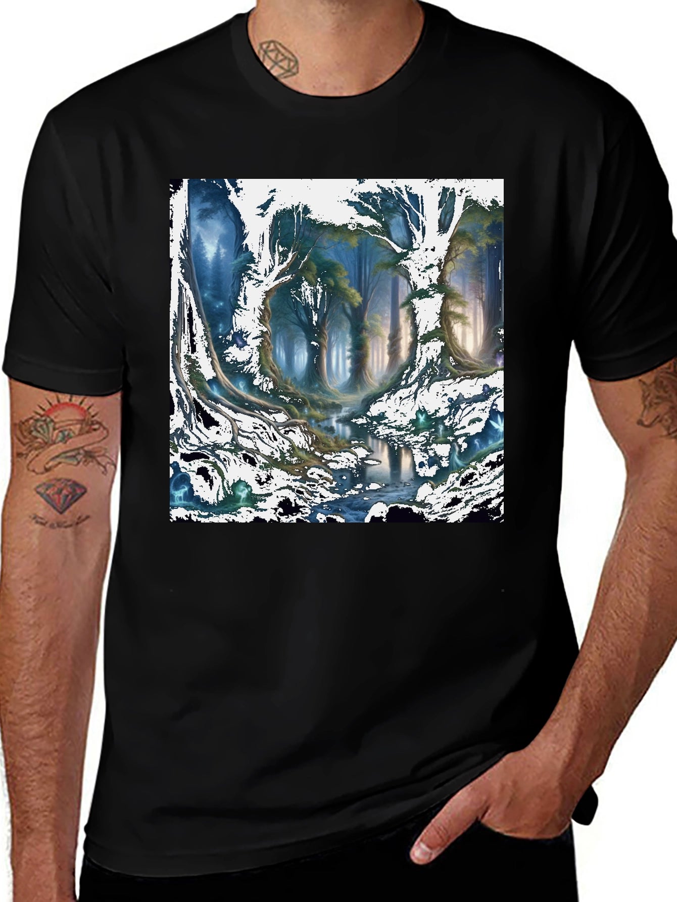 Enchanted Forest Graphic Tee - Nature Inspired Design