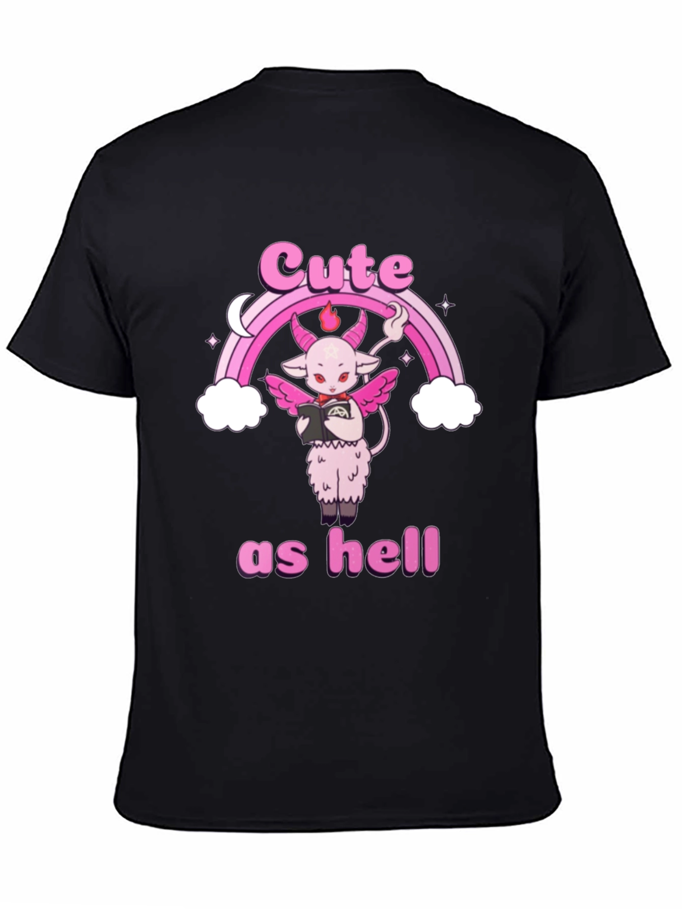 Cute as Hell Baphomet Graphic Tee - Goth Style