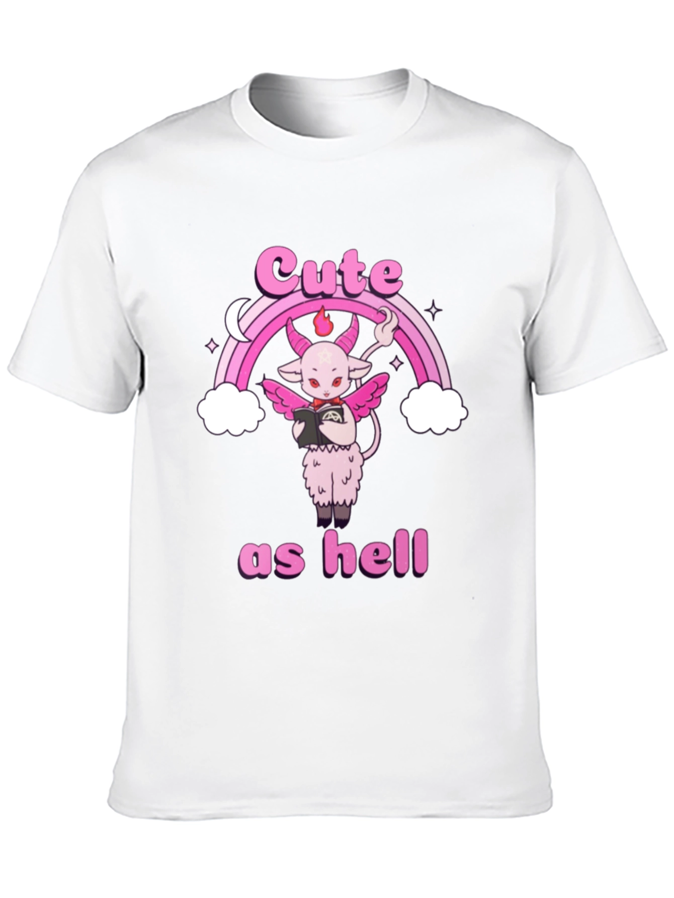 Cute as Hell Baphomet Graphic Tee - Goth Style
