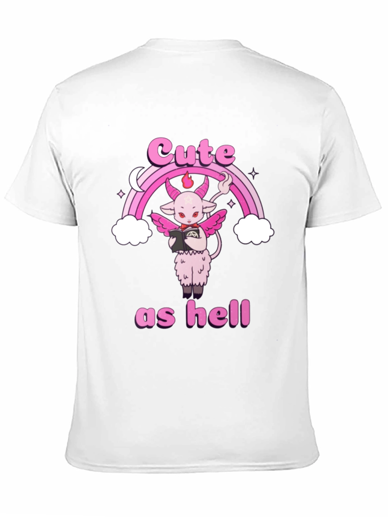 Cute as Hell Baphomet Graphic Tee - Goth Style