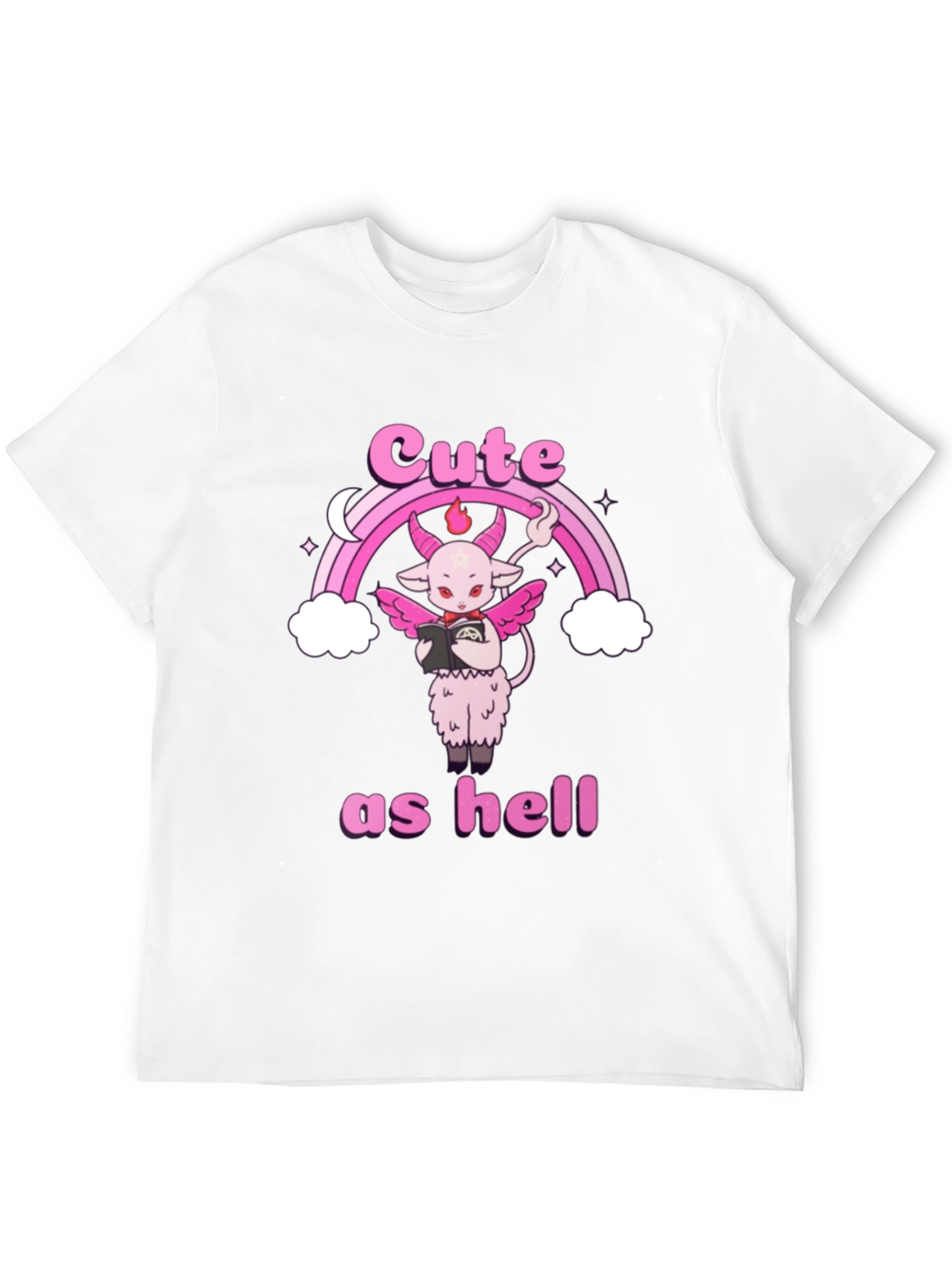 Cute as Hell Baphomet Graphic Tee - Goth Style