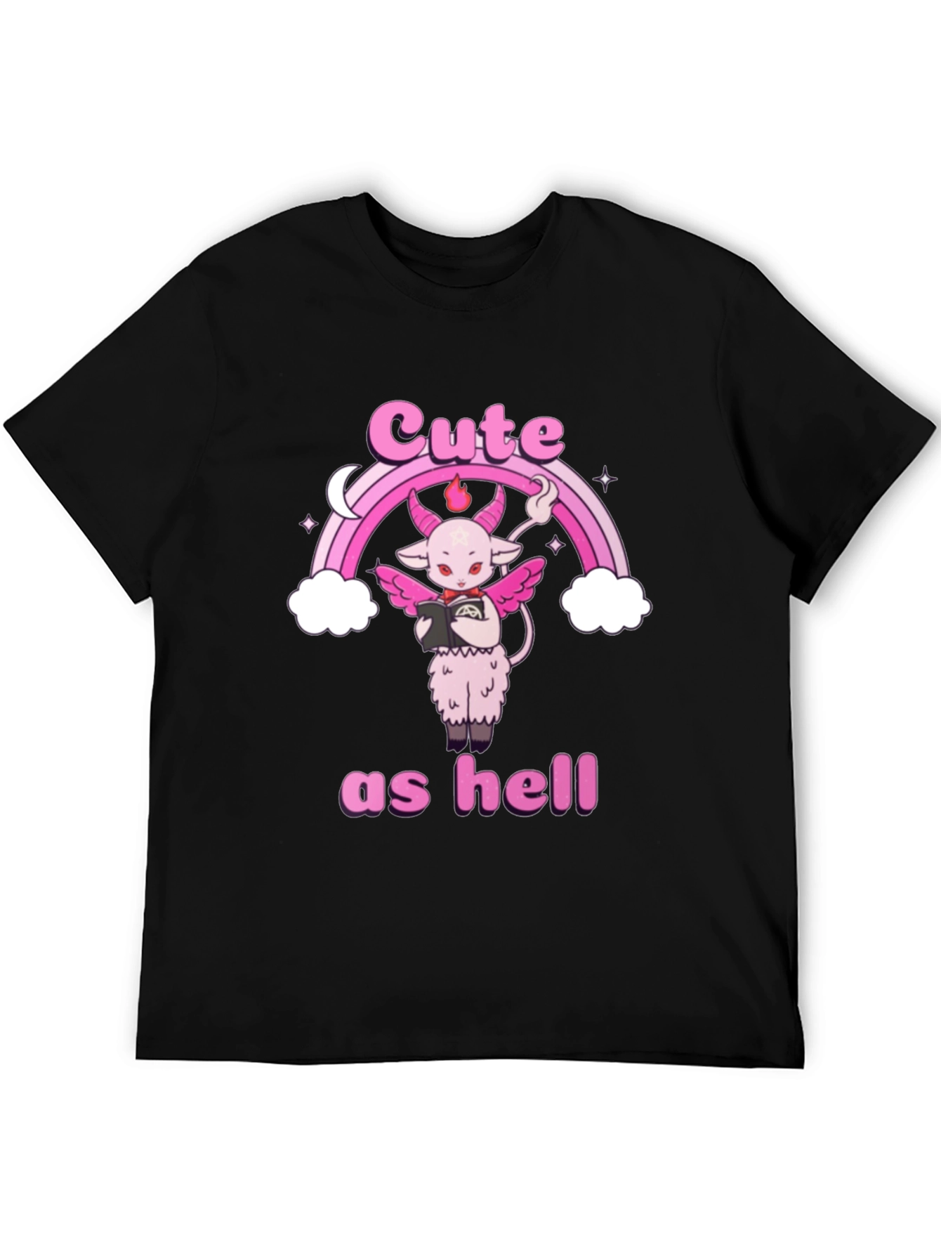 Cute as Hell Baphomet Graphic Tee - Goth Style