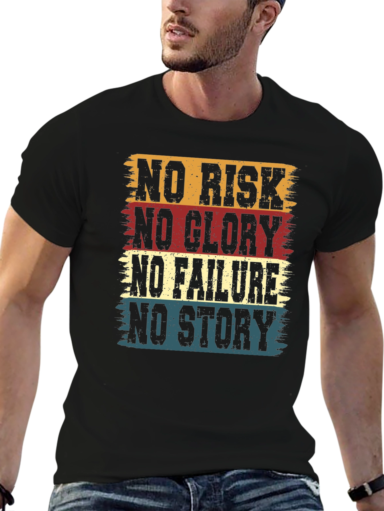 No Risk No Glory Mens Graphic Tee