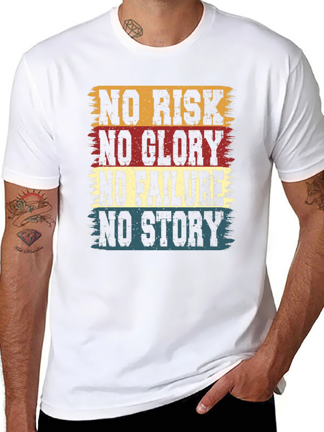 No Risk No Glory Mens Graphic Tee