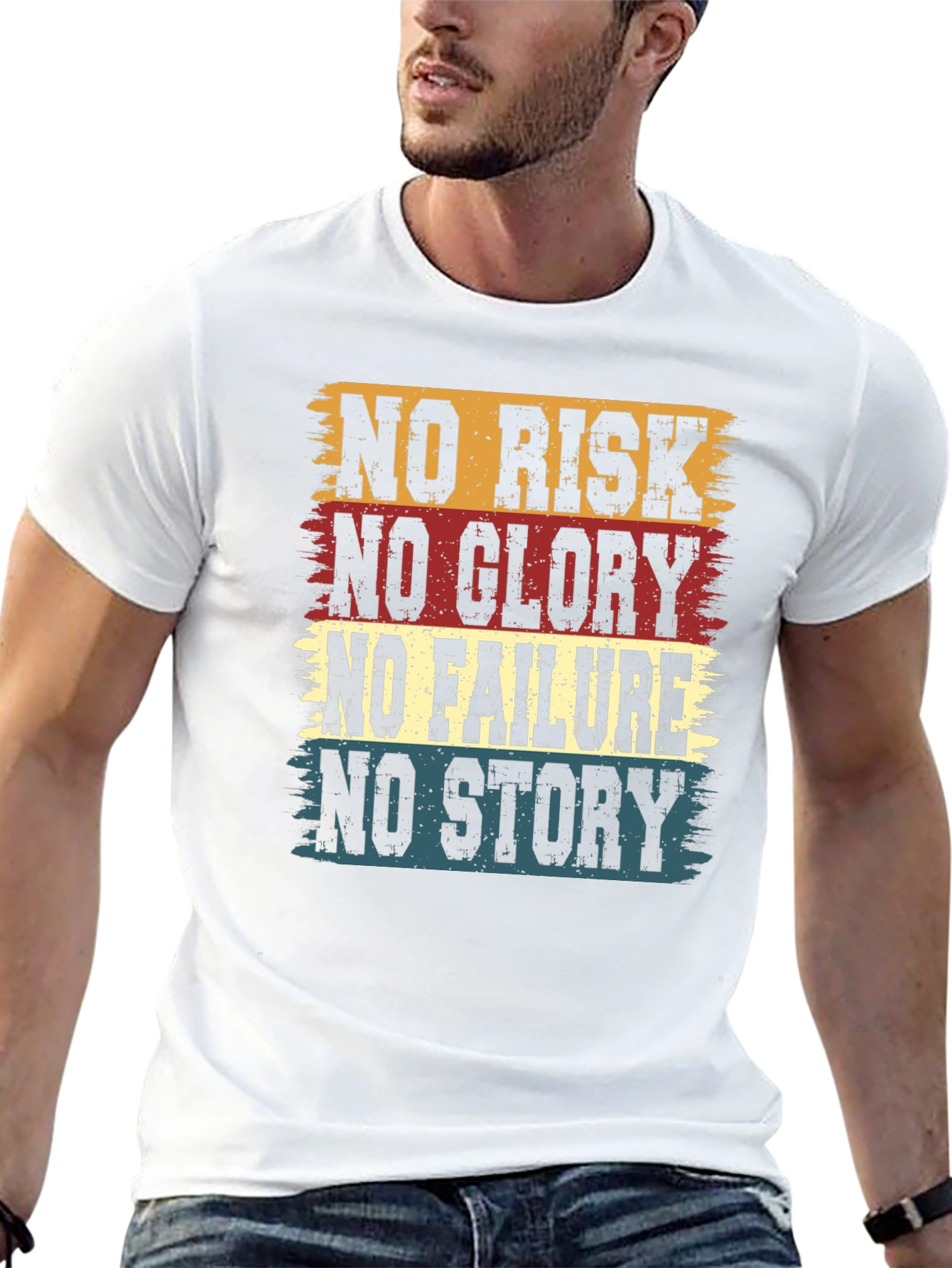 No Risk No Glory Mens Graphic Tee