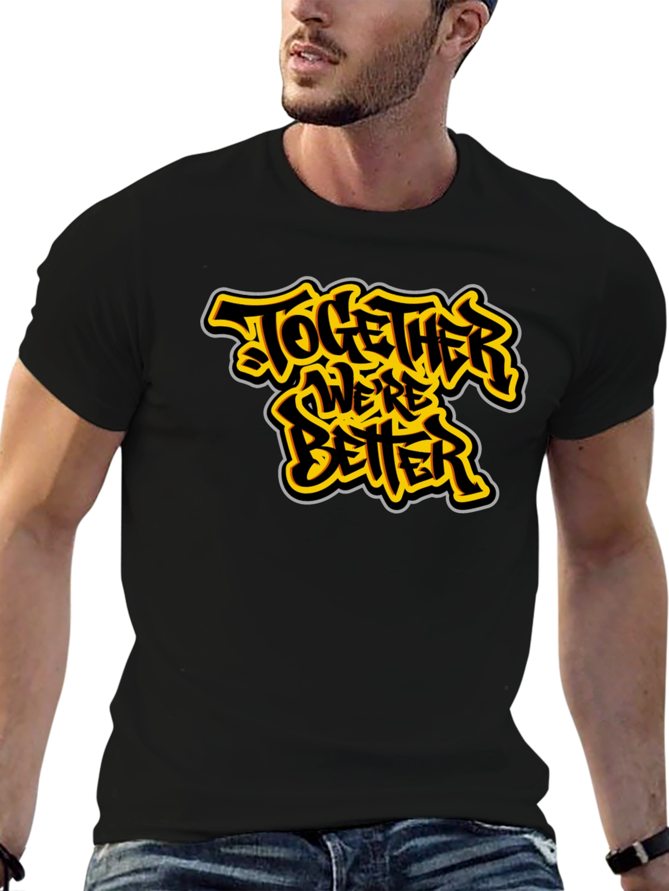 Together Were Better Black Graphic Tee