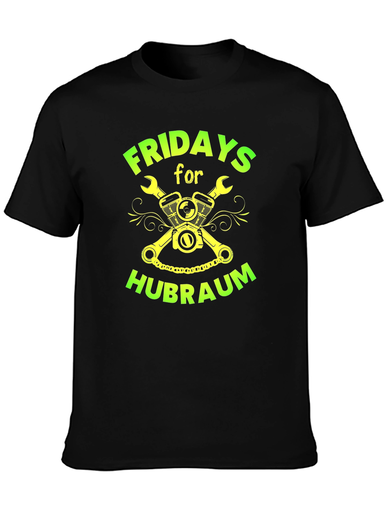 Fridays for Hubraum Black Graphic Tee