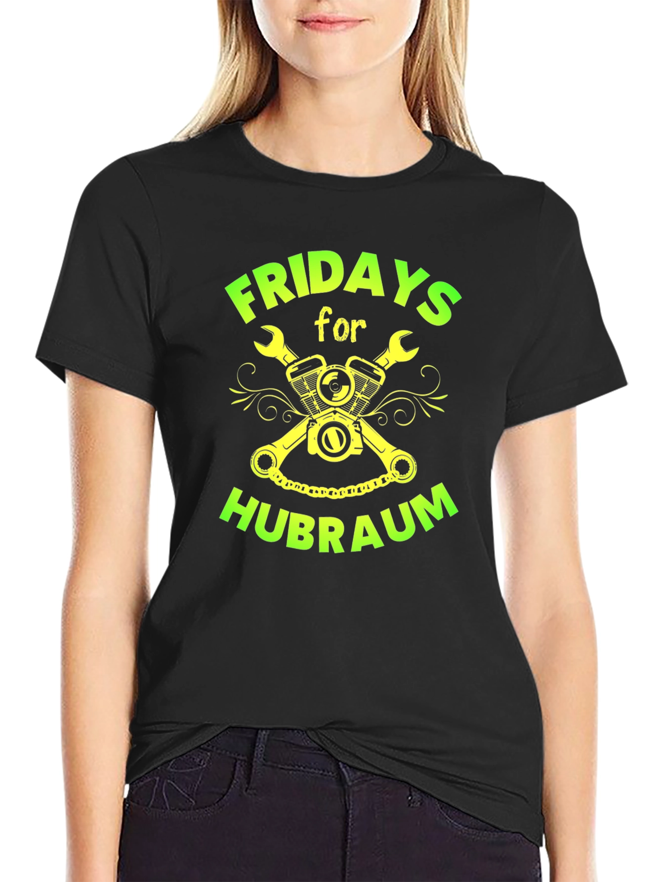Fridays for Hubraum Black Graphic Tee