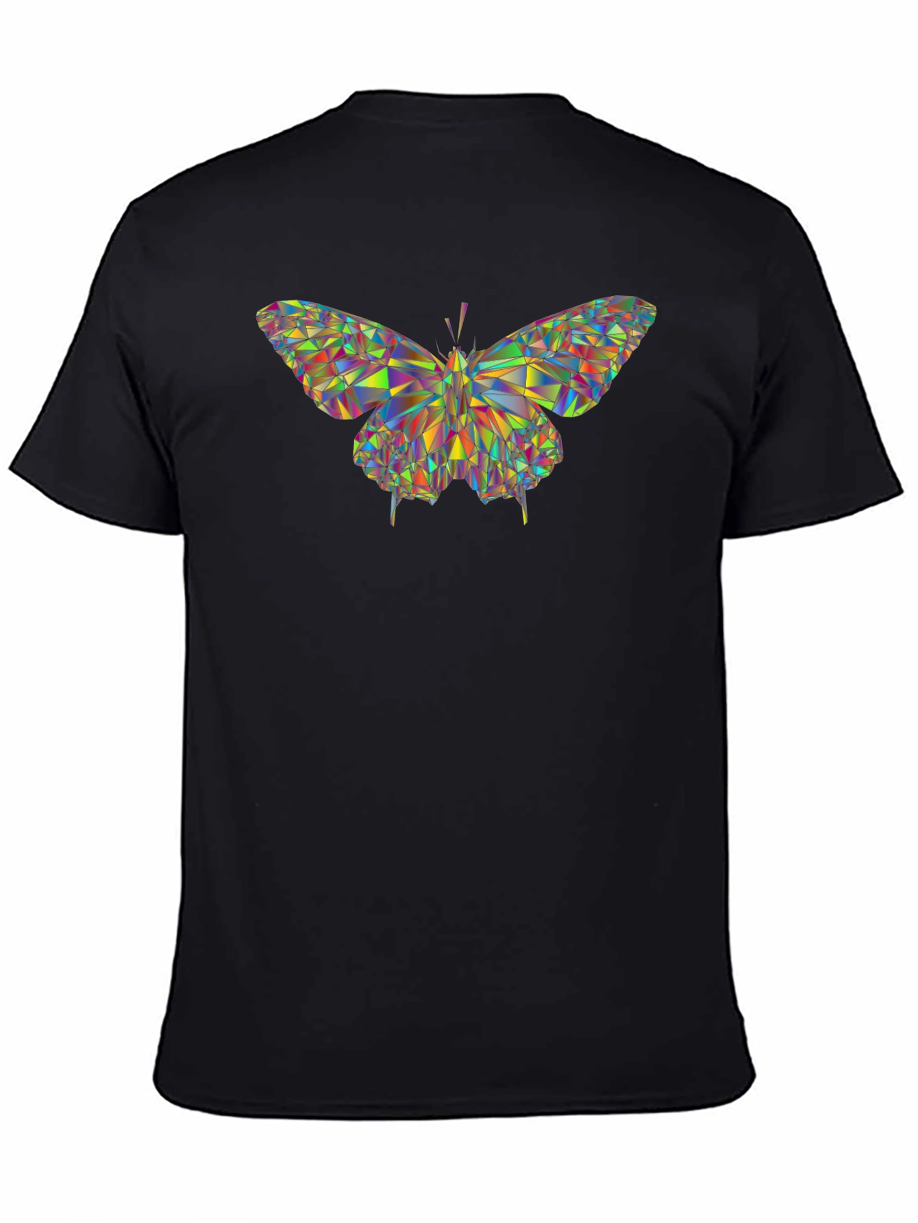 Prismatic Butterfly Black T-Shirt