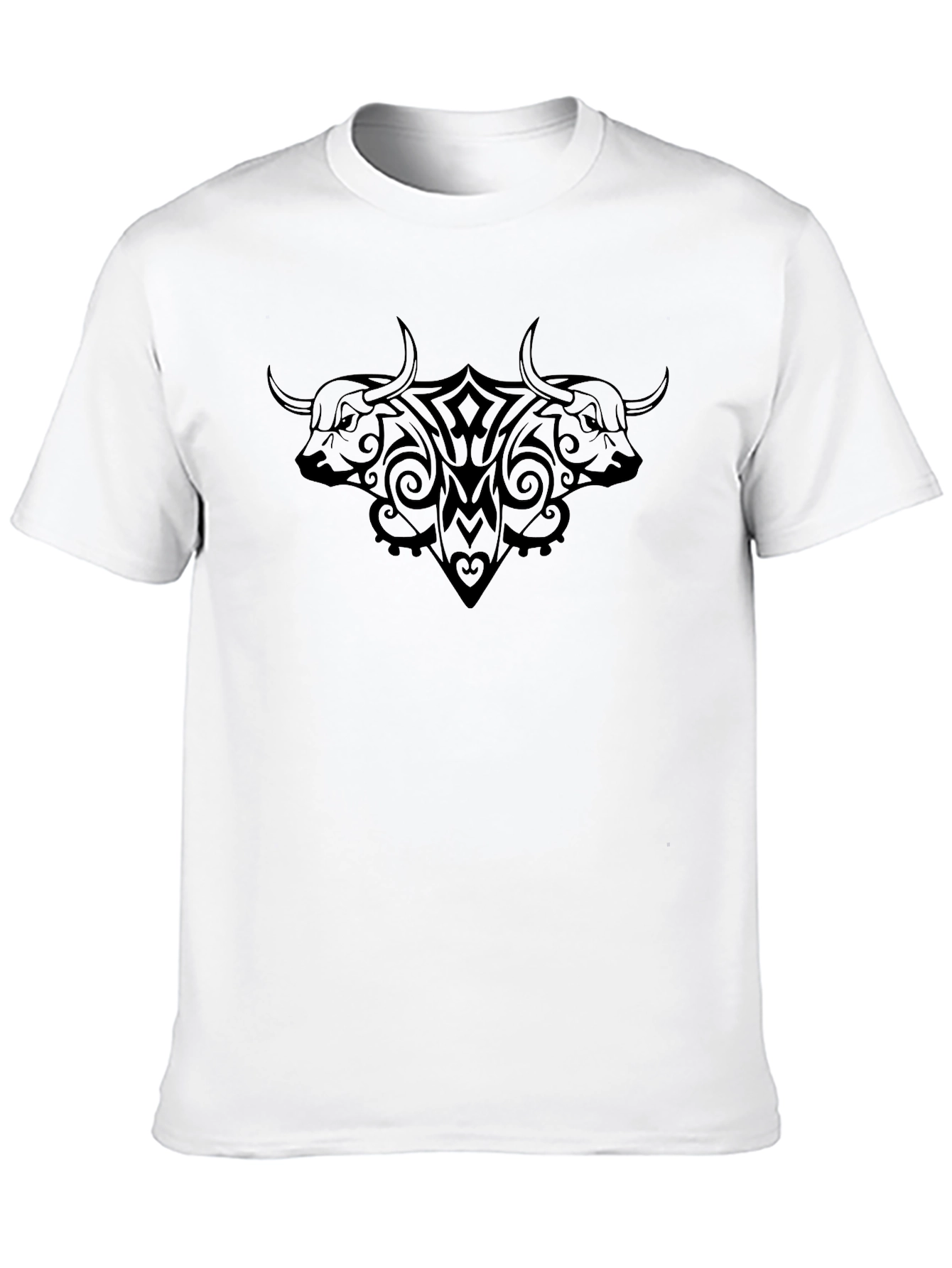 Tribal Bull T-Shirt - Black Graphic Tee