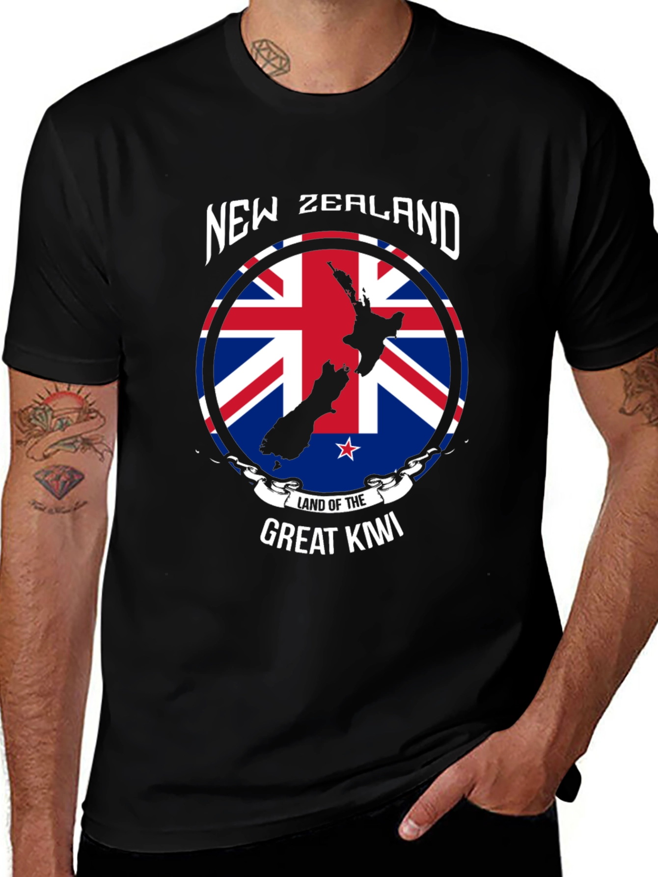 New Zealand Kiwi Land T-Shirt - Union Jack