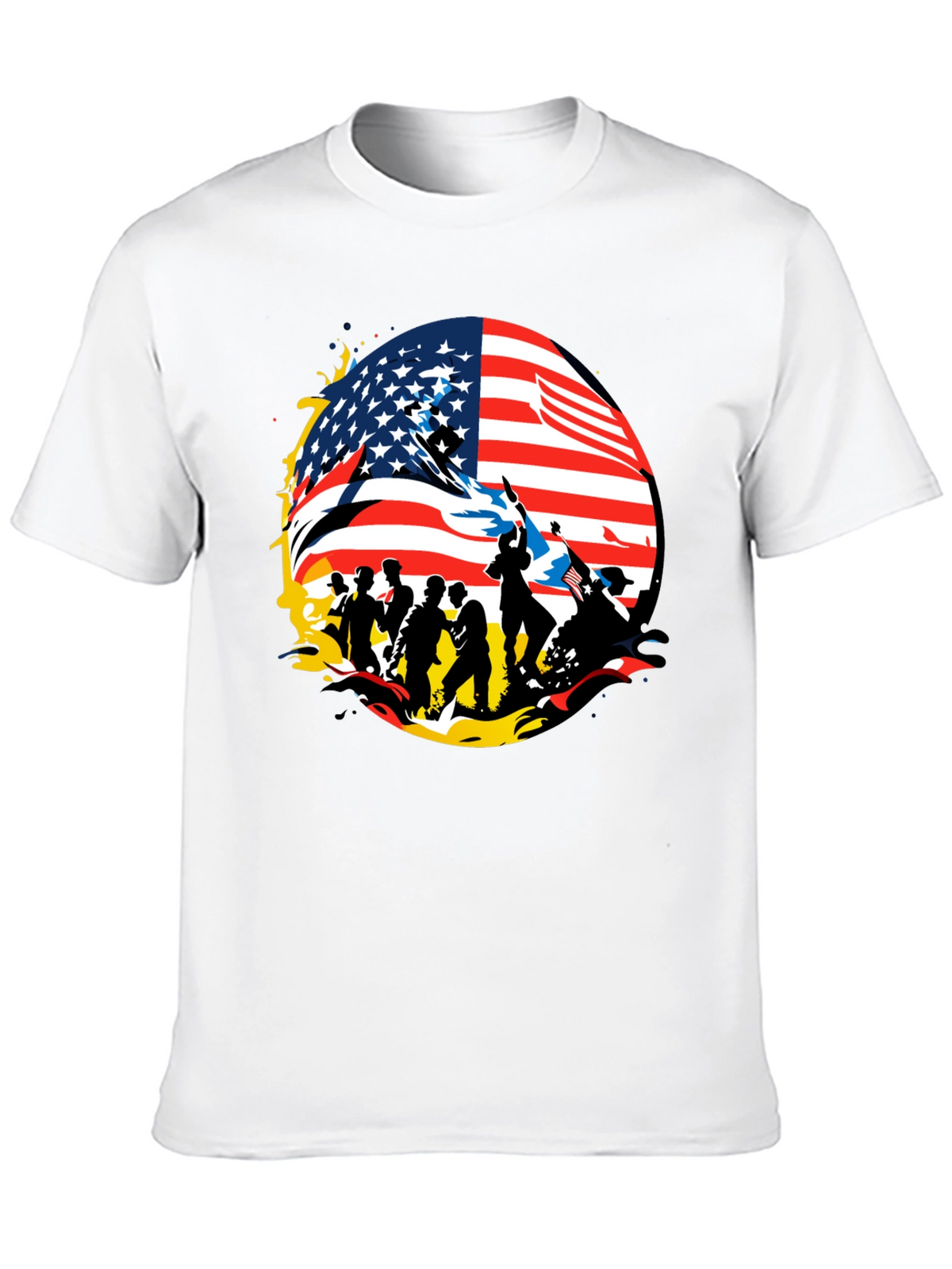 Patriotic American Flag Graphic T-Shirt