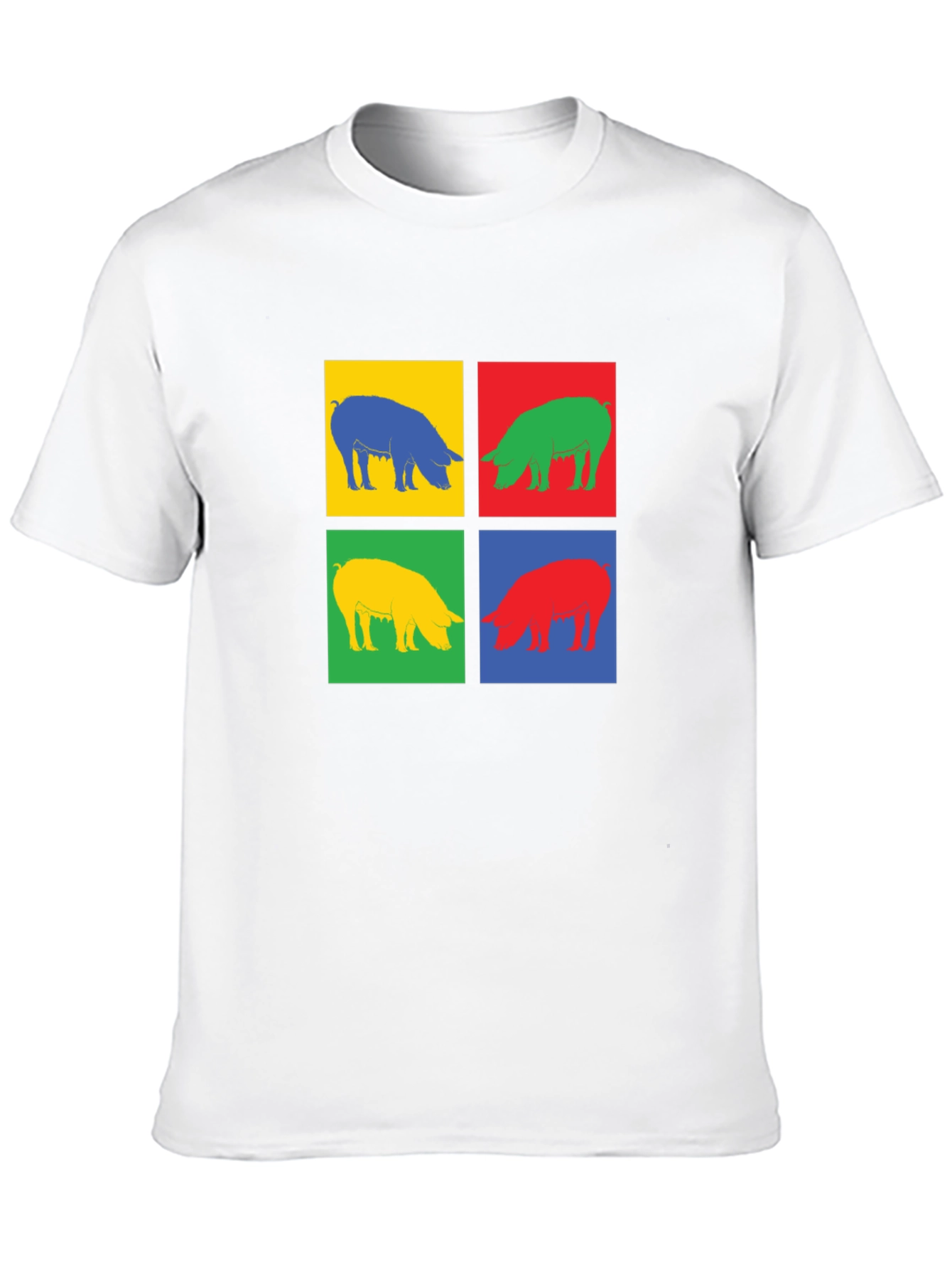 Pop Art Pig Graphic Tee - Trendy & Unique!